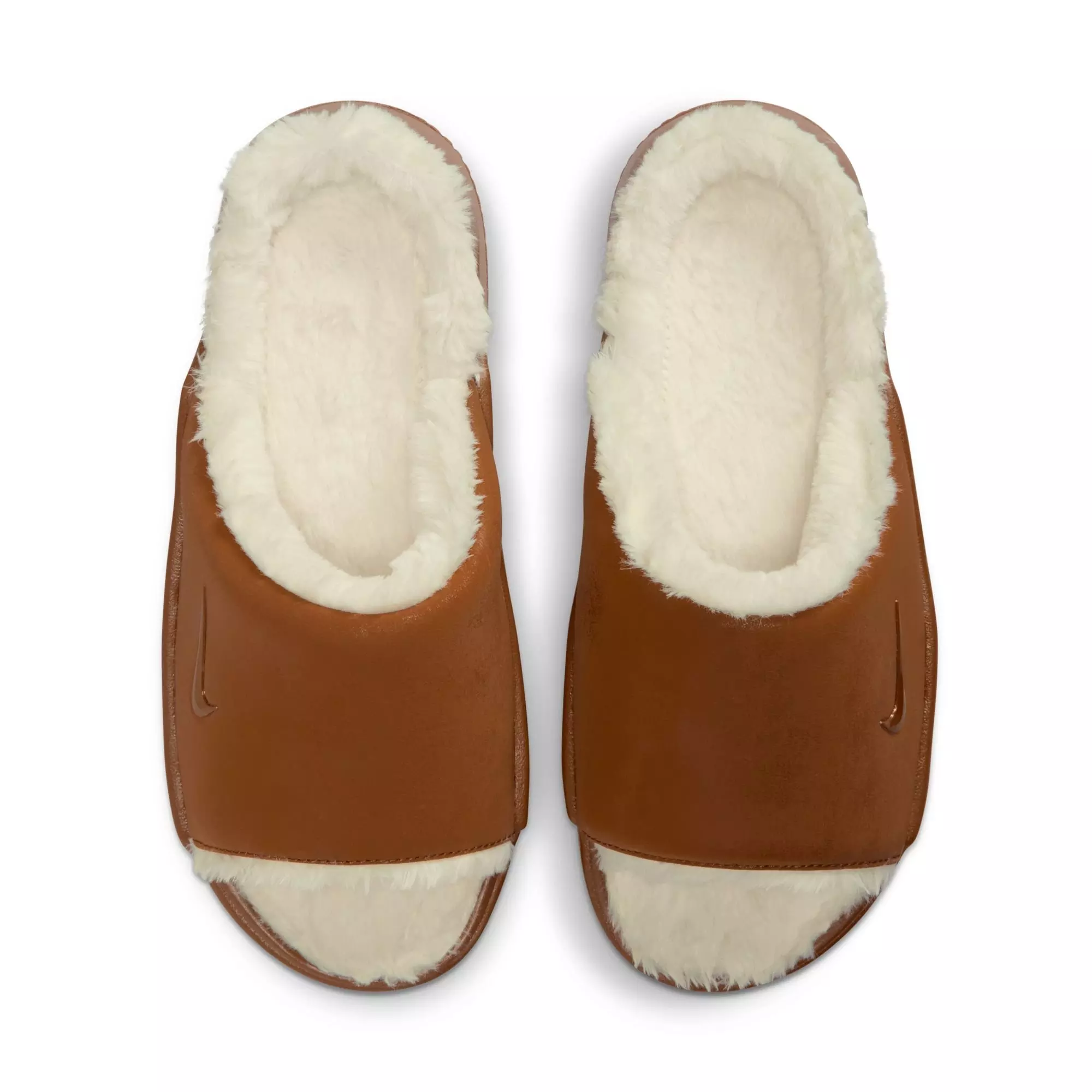 Nike Calm Elevation Fur "Lt British Tan" Women's Slide - TAN
