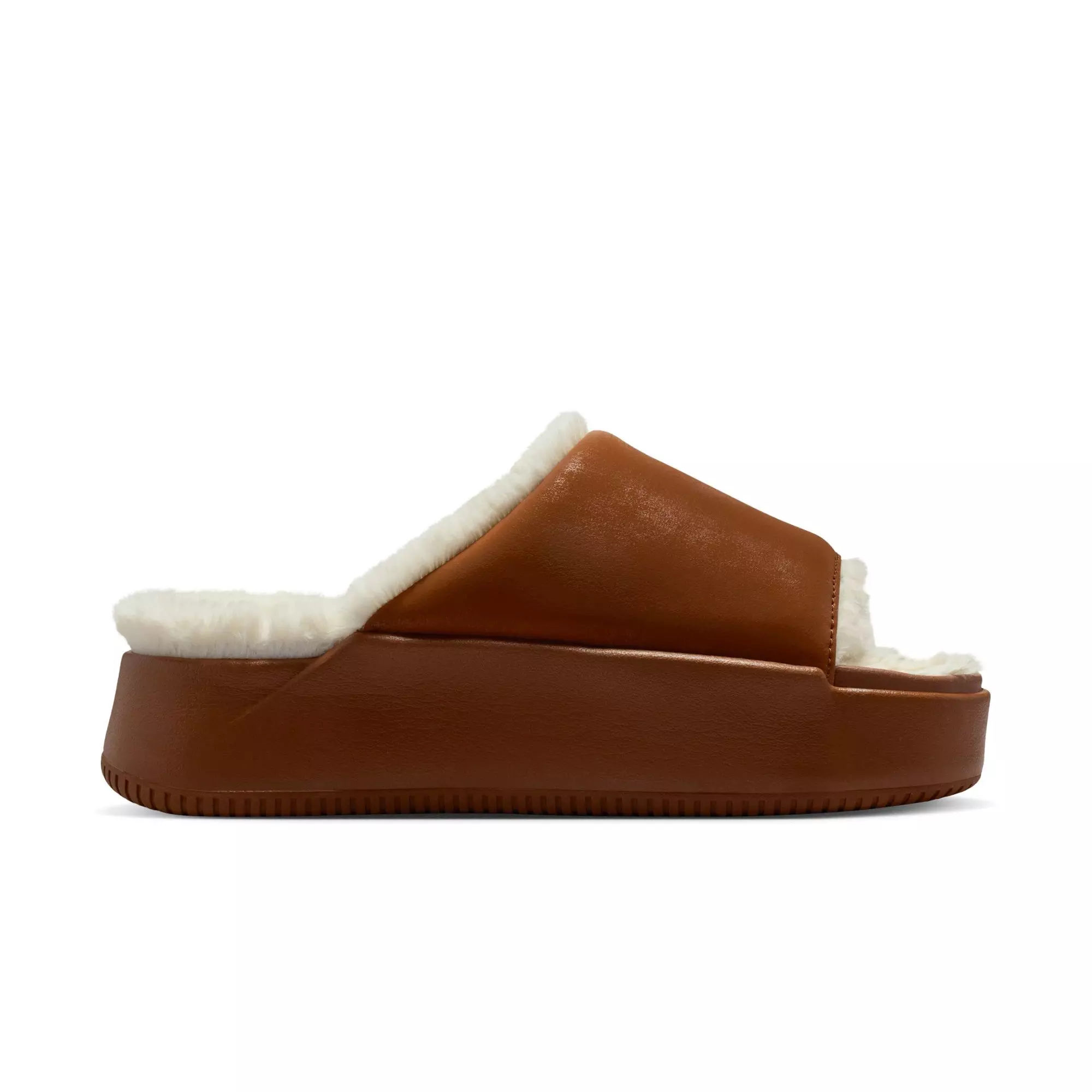 Nike Calm Elevation Fur "Lt British Tan" Women's Slide - TAN