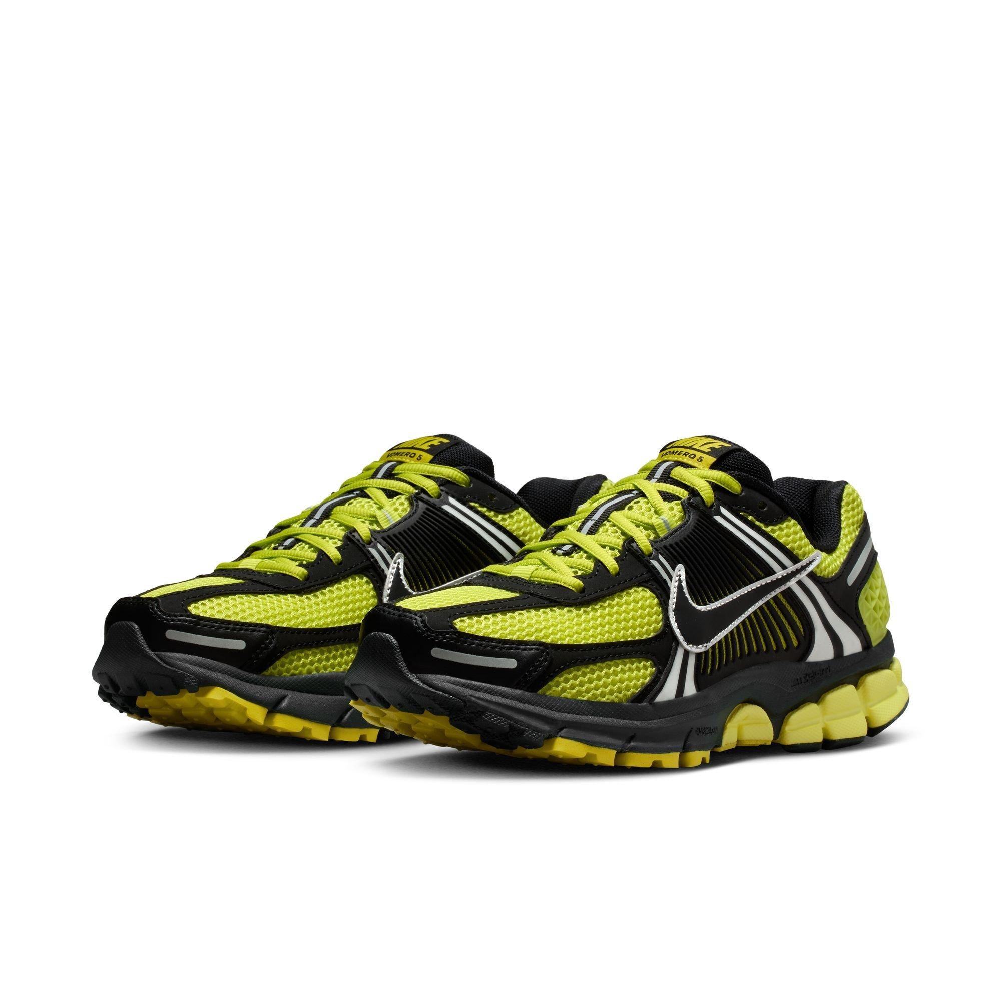 Nike Zoom Vomero 5 "Black/Cyber/Mtlc Platinum/Bright Cactus" Women's Shoe - BLACK/YELLOW Thumbnail View 5
