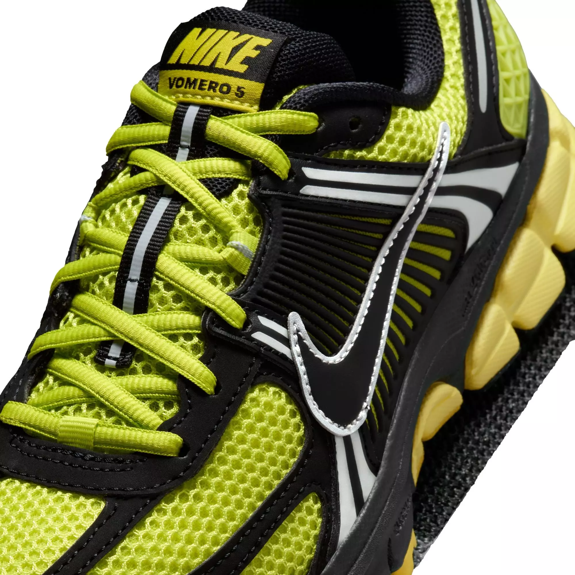 Nike Zoom Vomero 5 "Black/Cyber/Mtlc Platinum/Bright Cactus" Women's Shoe - BLACK/YELLOW