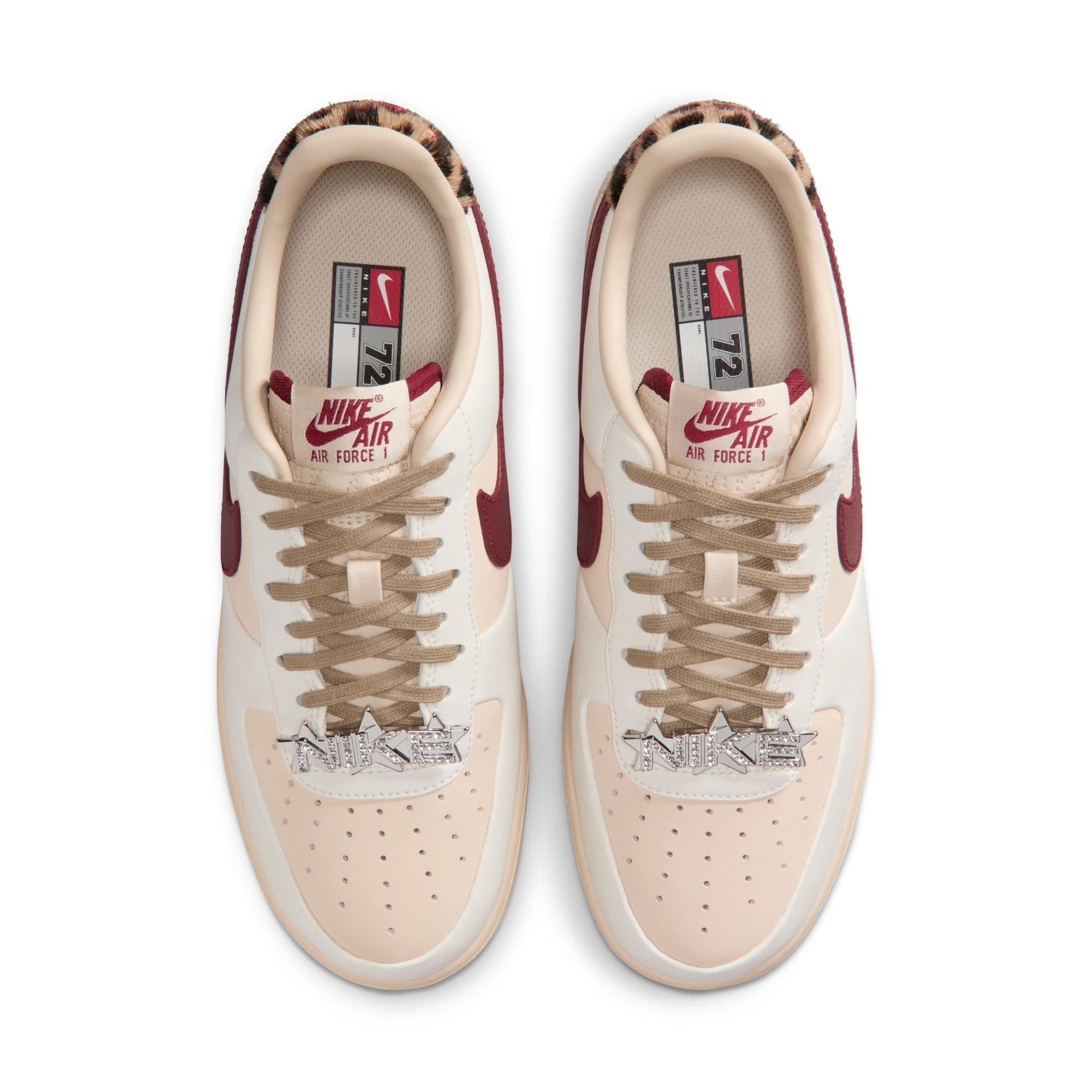 Nike Air Force 1 '07 "Pearl White/Team Red/Khaki" Women's Shoe - CREAM/RED Thumbnail View 6
