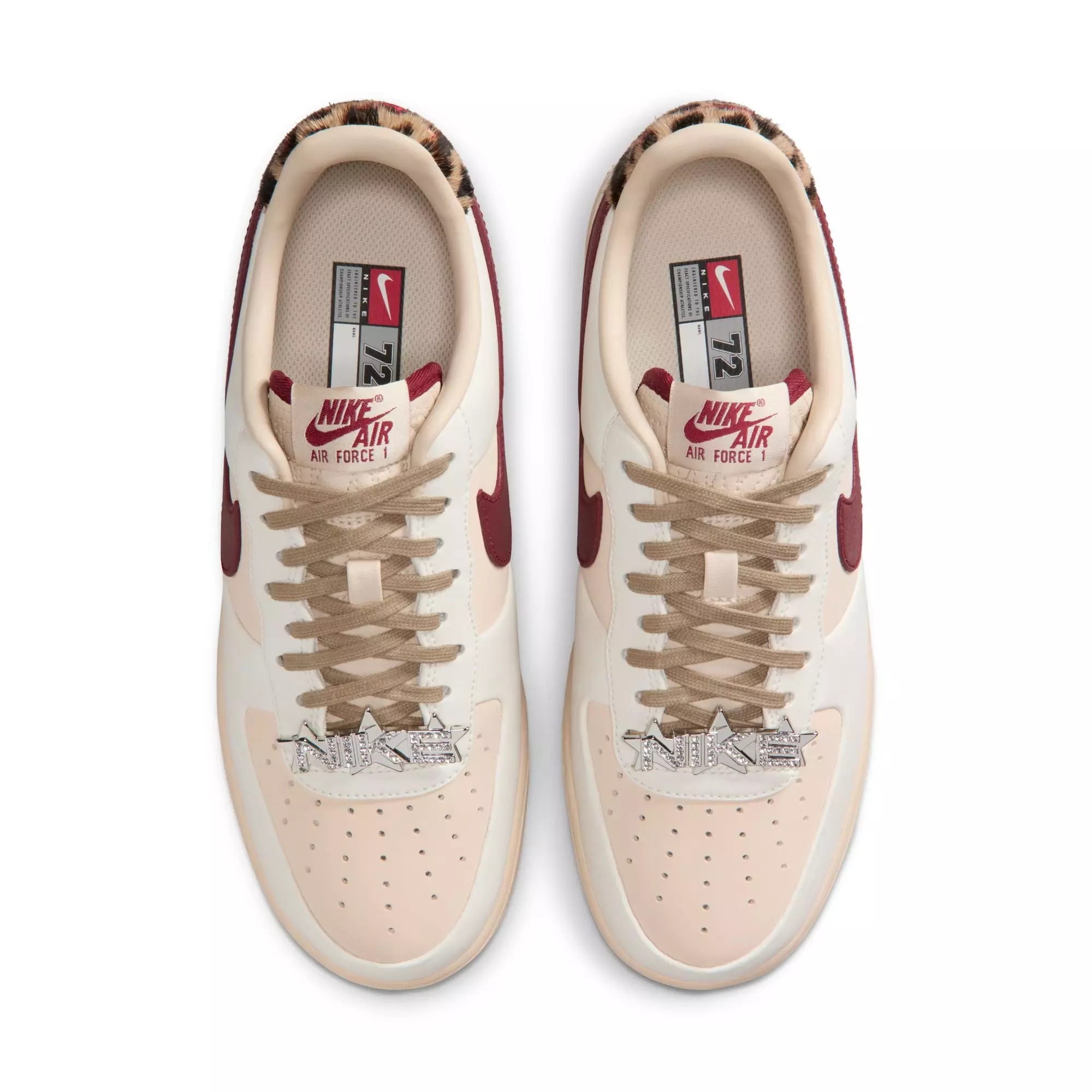 Nike Air Force 1 '07 "Pearl White/Team Red/Khaki" Women's Shoe - CREAM/RED