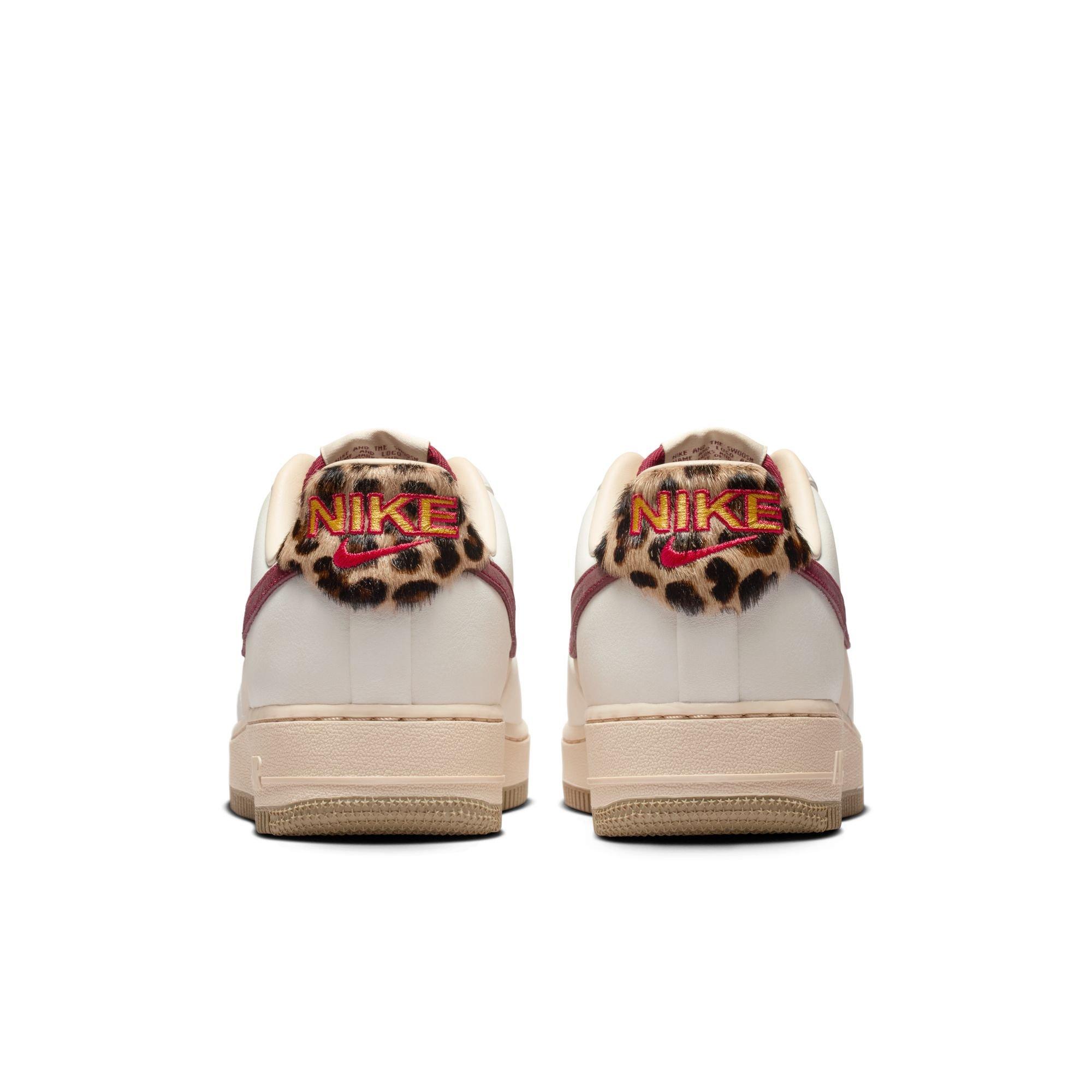 Nike Air Force 1 '07 "Pearl White/Team Red/Khaki" Women's Shoe - CREAM/RED Thumbnail View 7