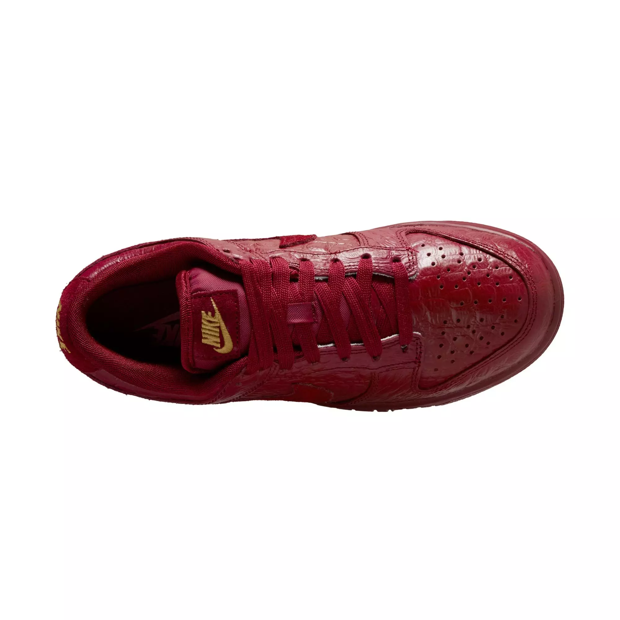 Nike Dunk Low "Red Croc" Women's Shoe - TEAM RED/METALLIC GOLD