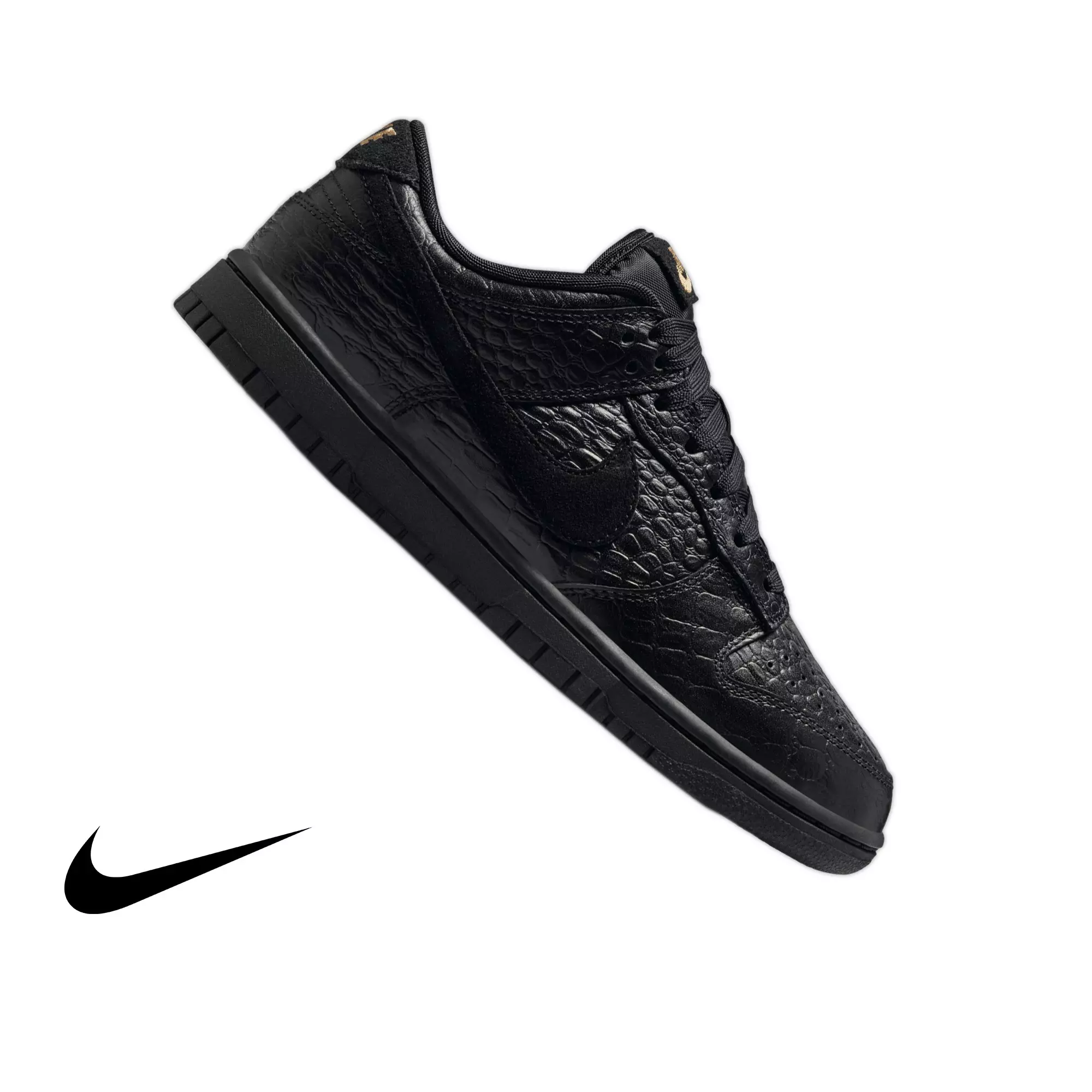 Nike Dunk Low "Crocodile Skin Print" Women's Shoe - BLACK