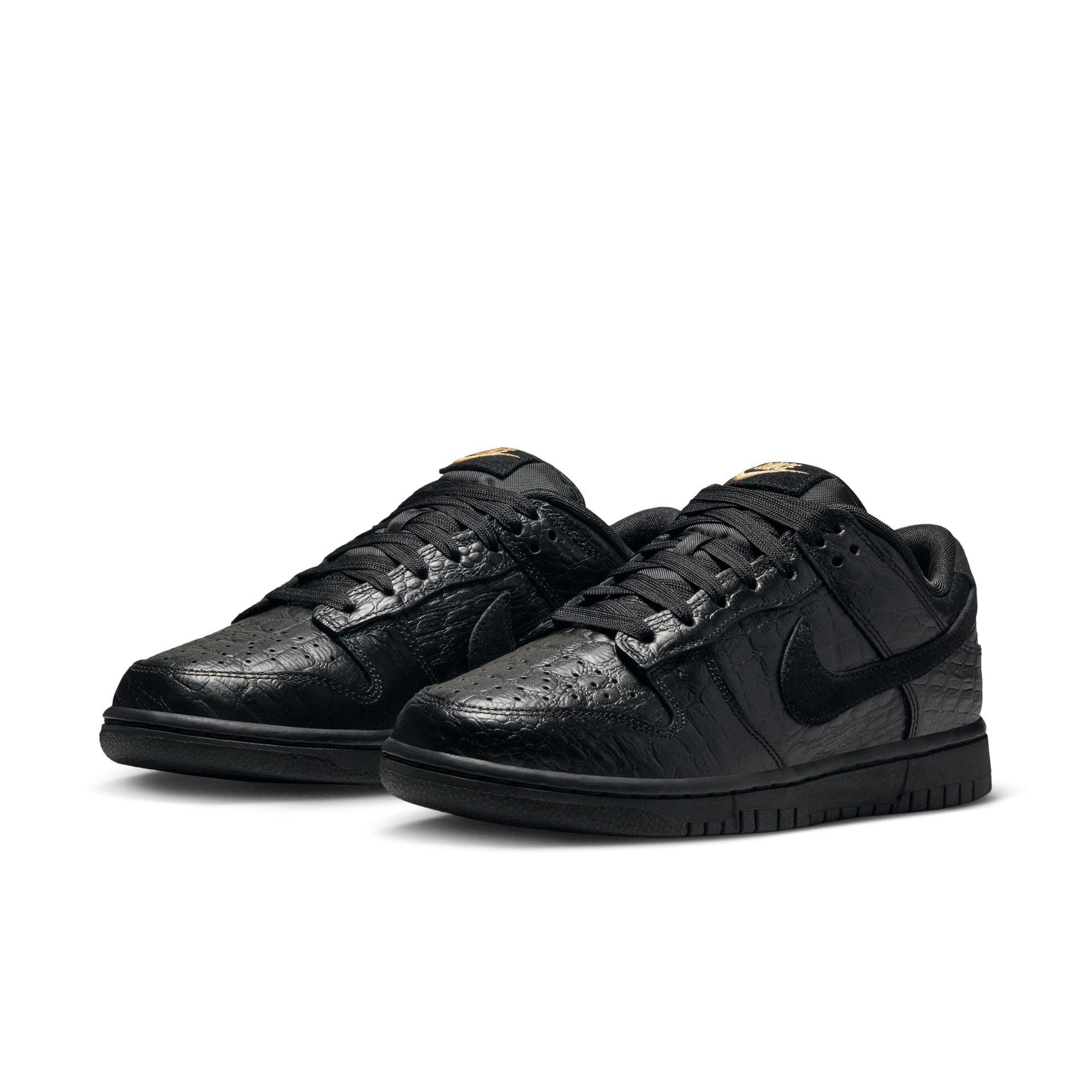 Nike Dunk Low "Black Croc" Women's Shoe - BLACK Thumbnail View 3