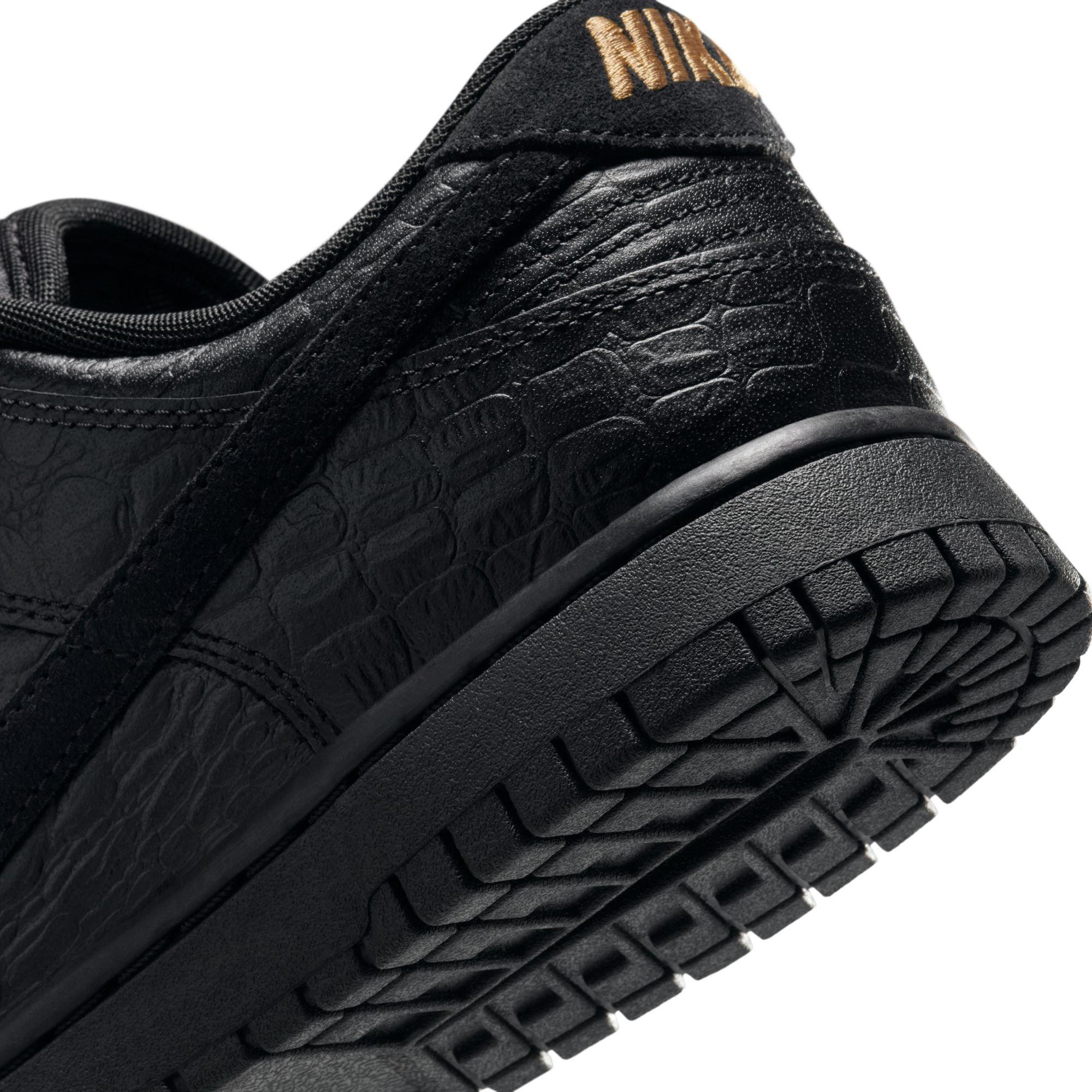 Nike Dunk Low "Black Croc" Women's Shoe - BLACK Thumbnail View 5