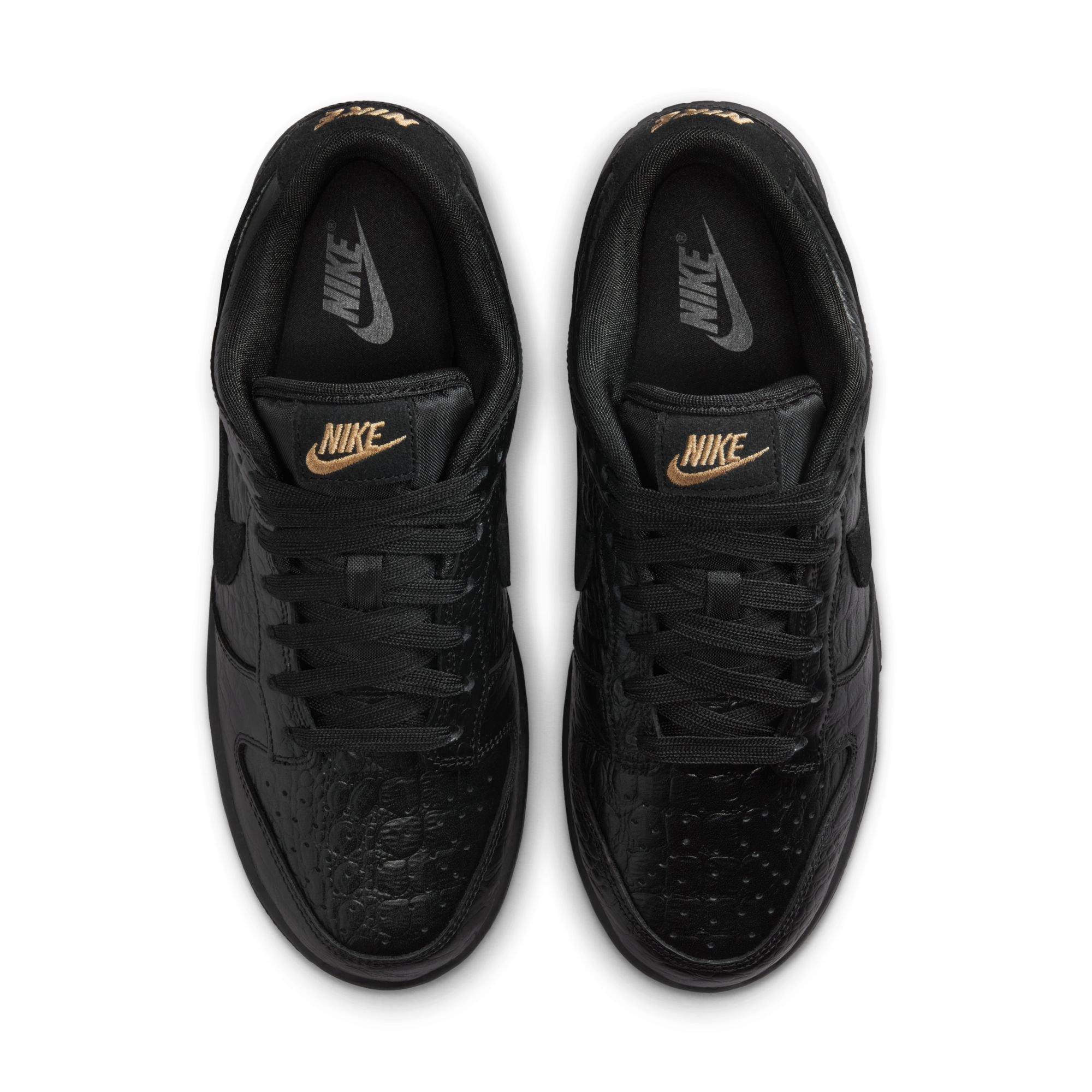 Nike Dunk Low "Black Croc" Women's Shoe - BLACK Thumbnail View 9