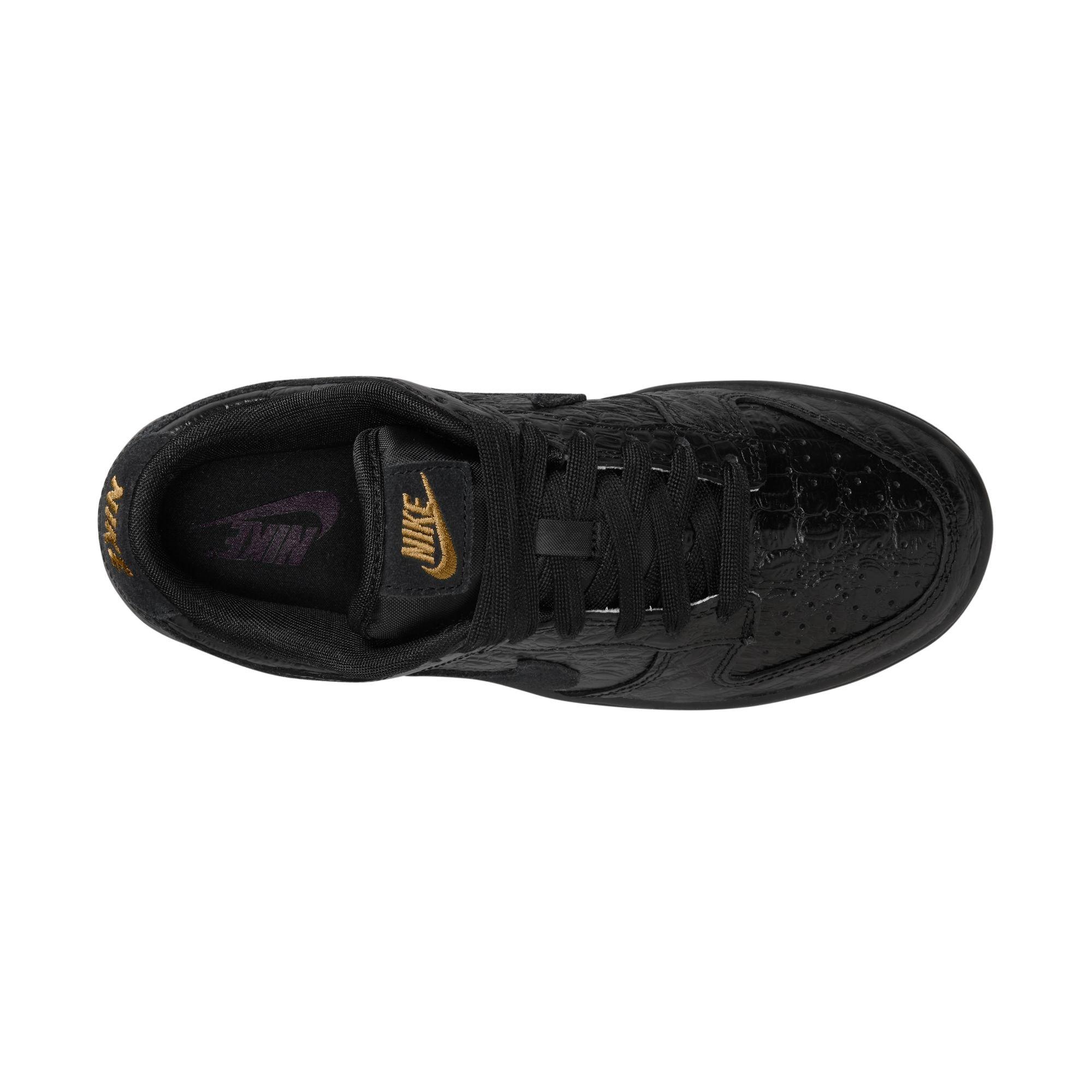 Nike Dunk Low "Black Croc" Women's Shoe - BLACK Thumbnail View 10