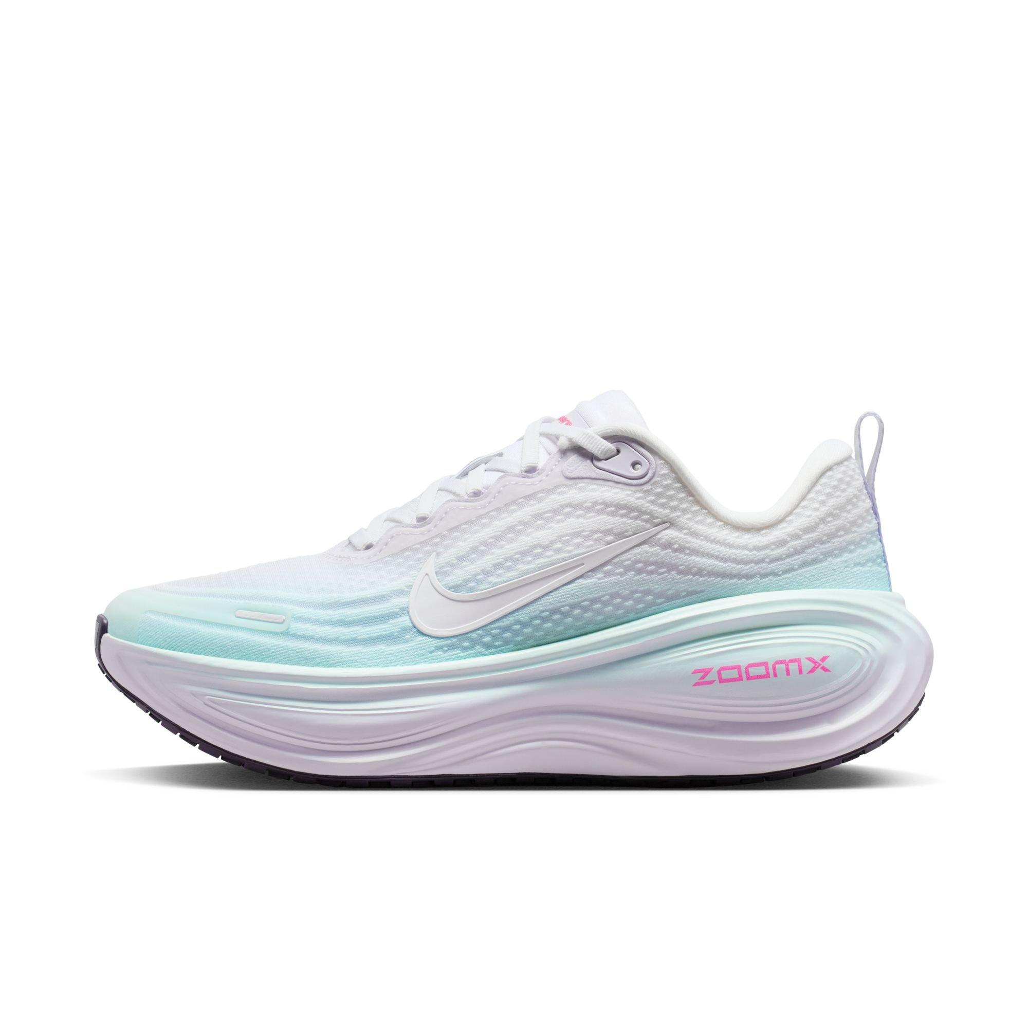 Nike Vomero Plus "White/Dark Raisin/Multi-Color" Women's Road Running Shoe - WHITE/PINK/BLUE Thumbnail View 3