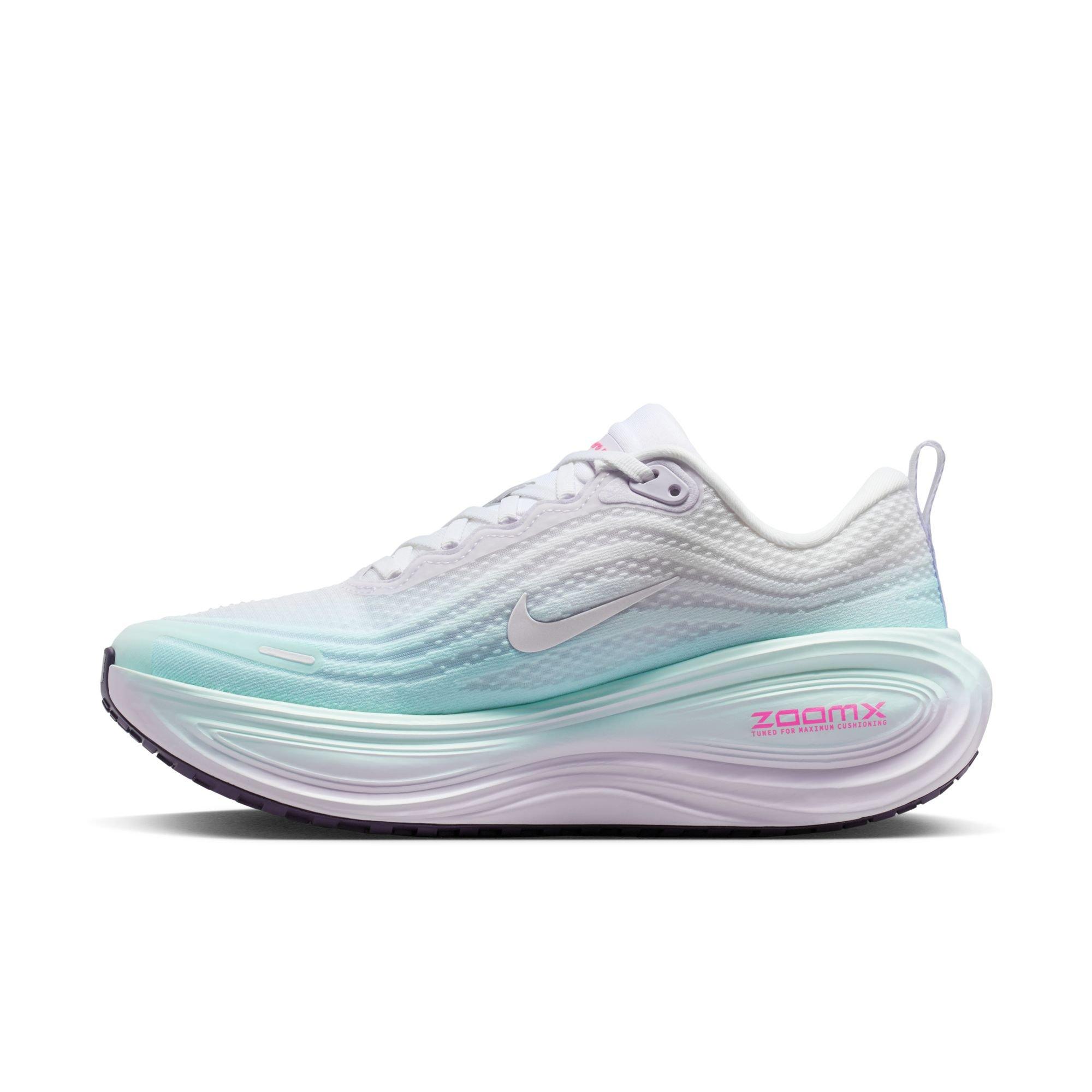 Nike Vomero Plus "White/Dark Raisin/Multi-Color" Women's Road Running Shoe - WHITE/PINK/BLUE Thumbnail View 4