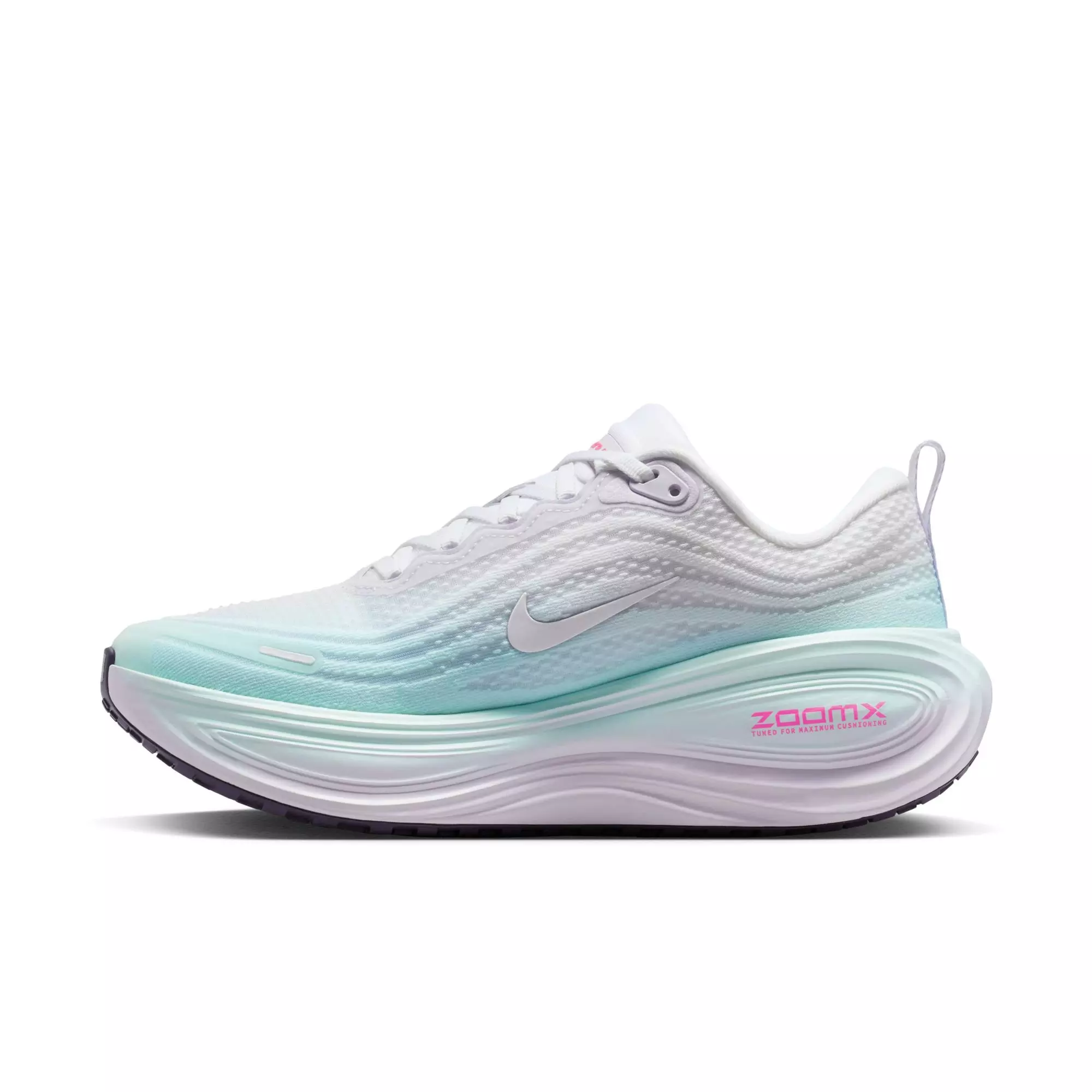 Nike Vomero Plus "White/Dark Raisin/Multi-Color" Women's Road Running Shoe - WHITE/PINK/BLUE