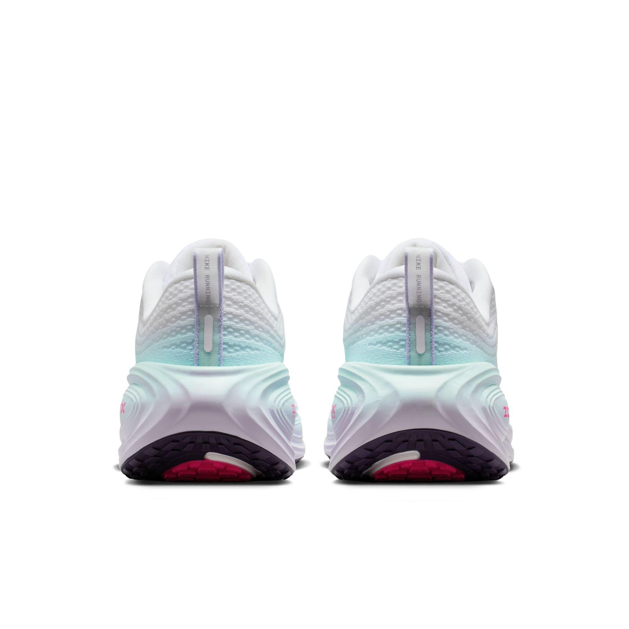 Nike Vomero Plus "White/Dark Raisin/Multi-Color" Women's Road Running Shoe - WHITE/PINK/BLUE Thumbnail View 7