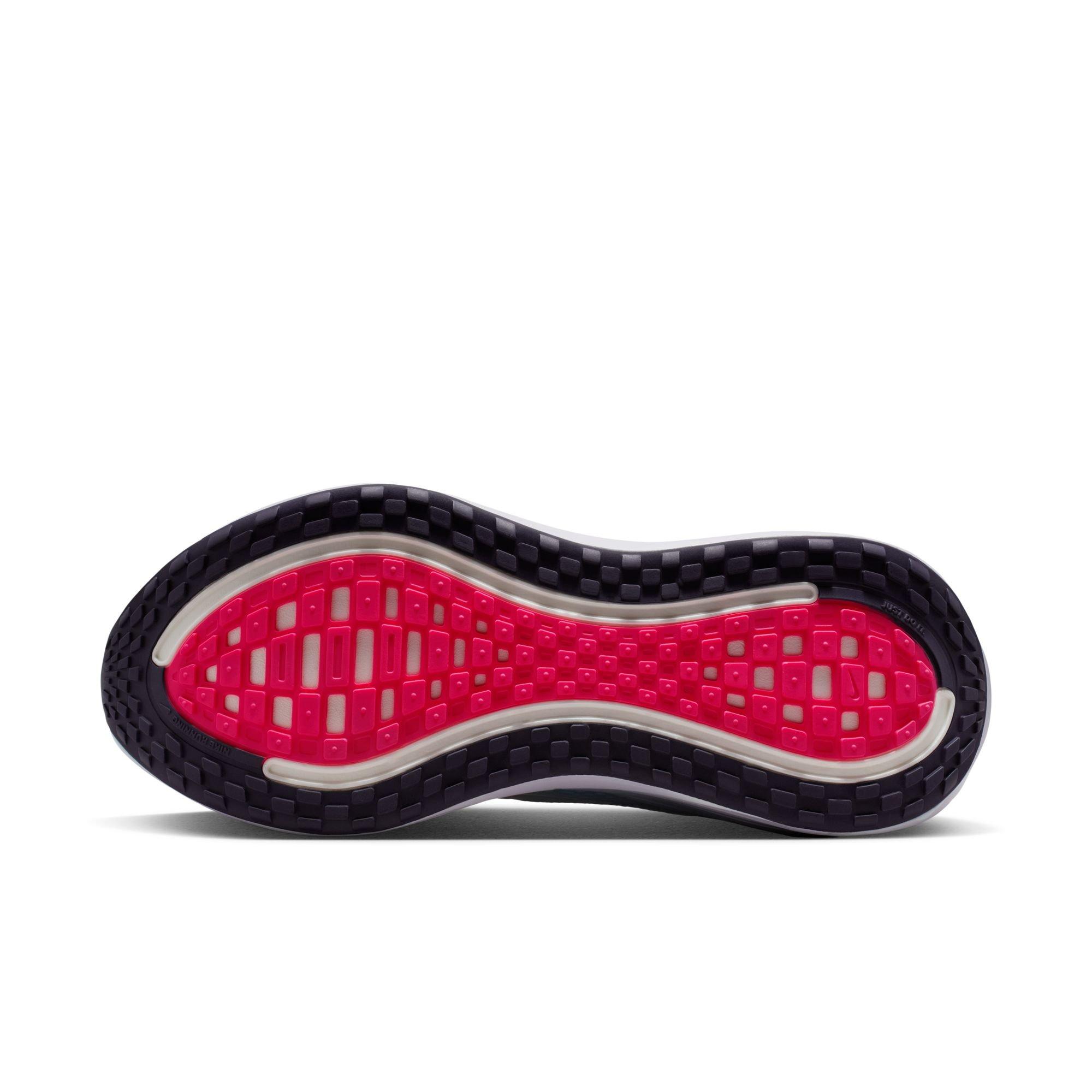 Nike Vomero Plus "White/Dark Raisin/Multi-Color" Women's Road Running Shoe - WHITE/PINK/BLUE Thumbnail View 8