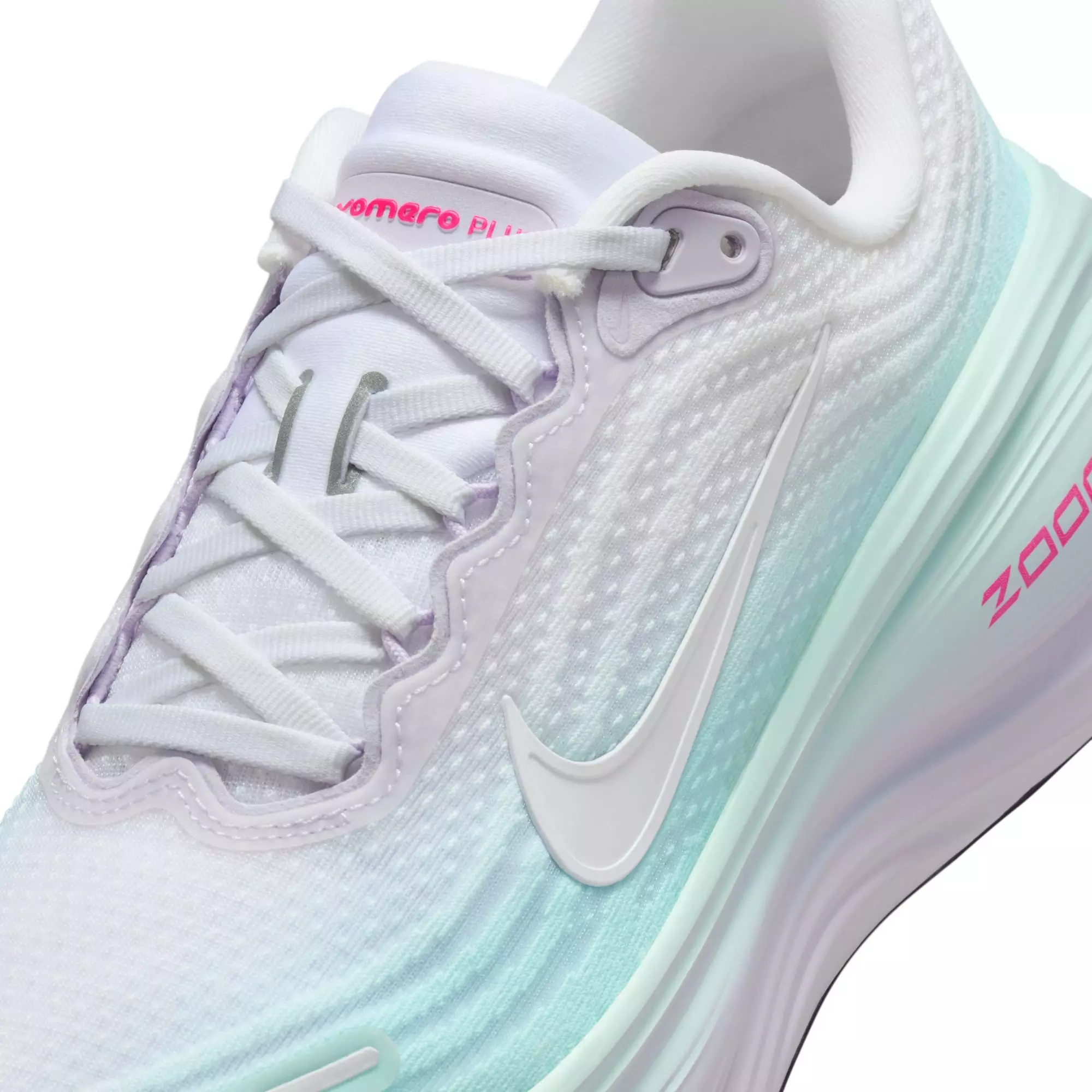 Nike Vomero Plus "White/Dark Raisin/Multi-Color" Women's Road Running Shoe - WHITE/PINK/BLUE