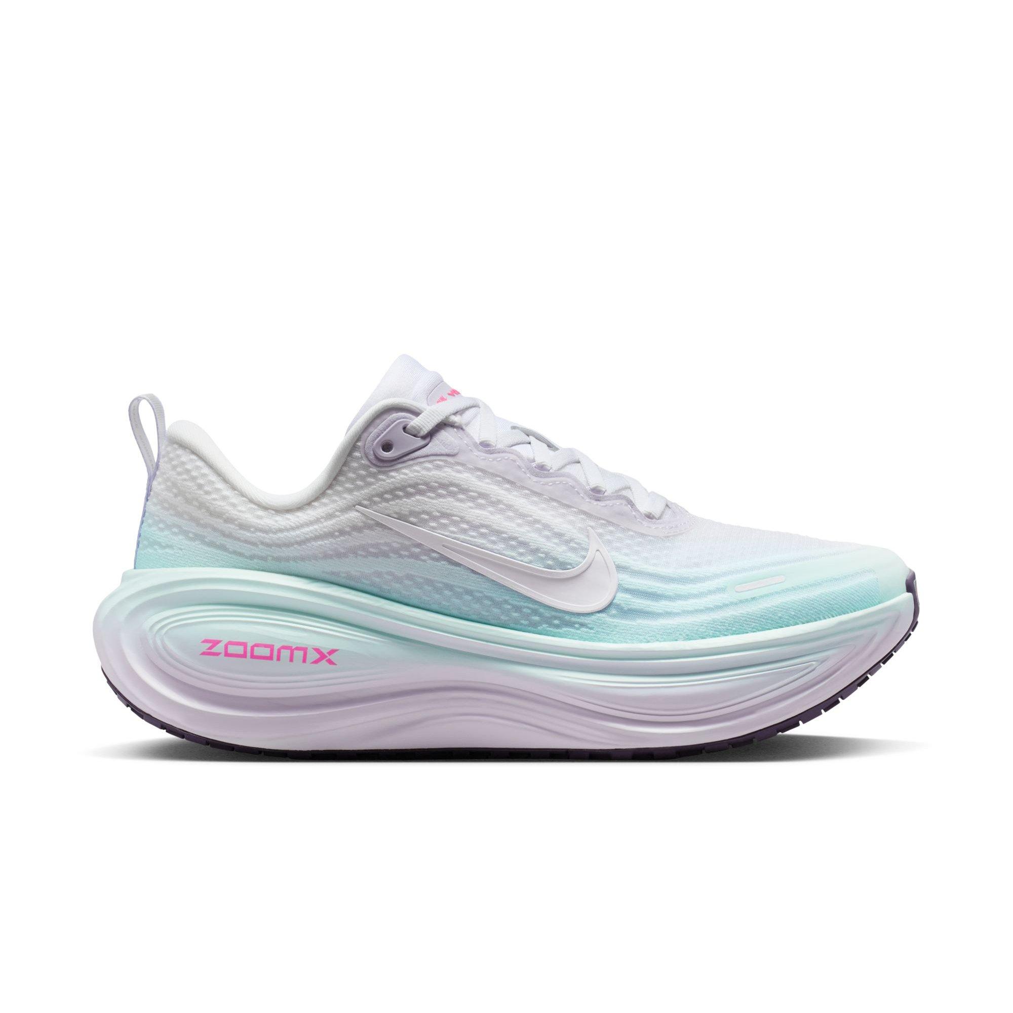 Nike Vomero Plus "White/Dark Raisin/Multi-Color" Women's Road Running Shoe - WHITE/PINK/BLUE Thumbnail View 1