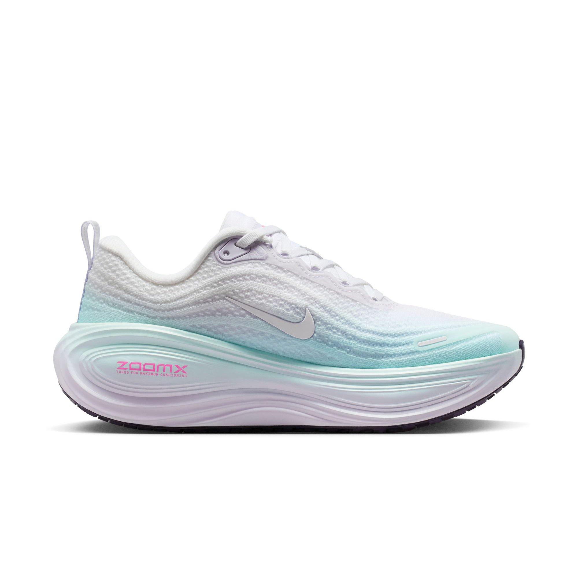 Nike Vomero Plus "White/Dark Raisin/Multi-Color" Women's Road Running Shoe - WHITE/PINK/BLUE Thumbnail View 2