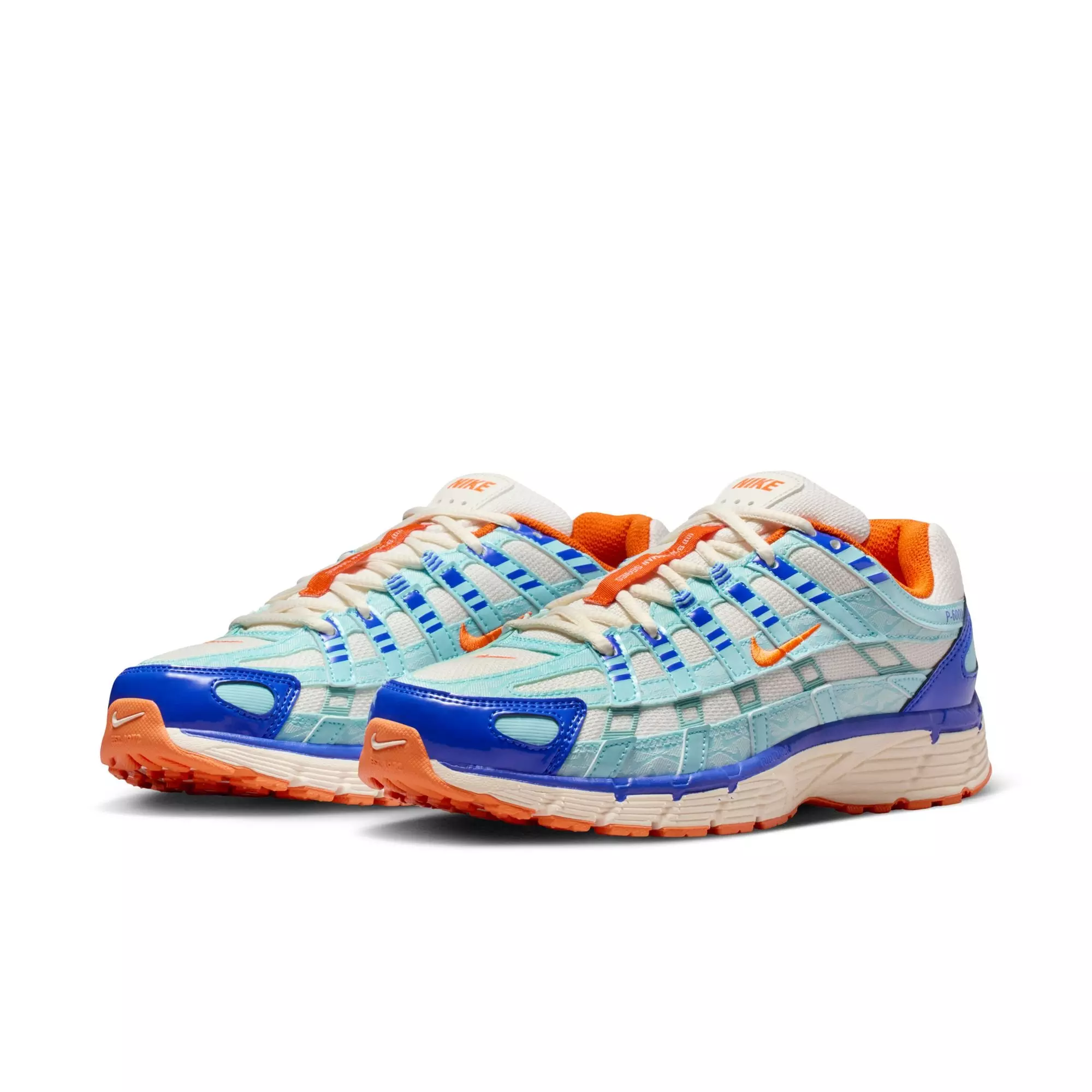 Nike P-6000 "Summit White/Safety Orange/Racer Blue" Women's Shoe - BLUE/PINK