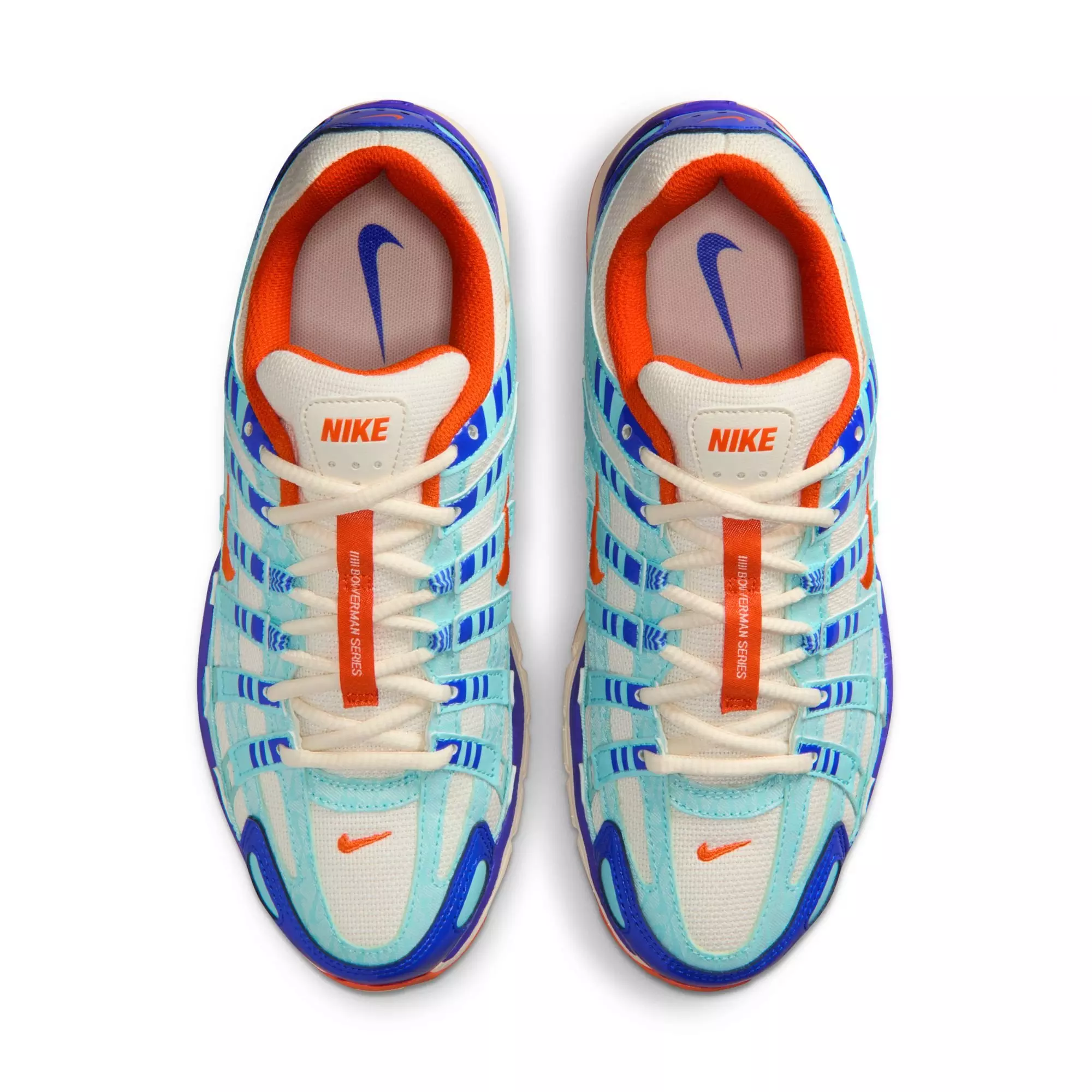 Nike P-6000 "Summit White/Safety Orange/Racer Blue" Women's Shoe - BLUE/PINK