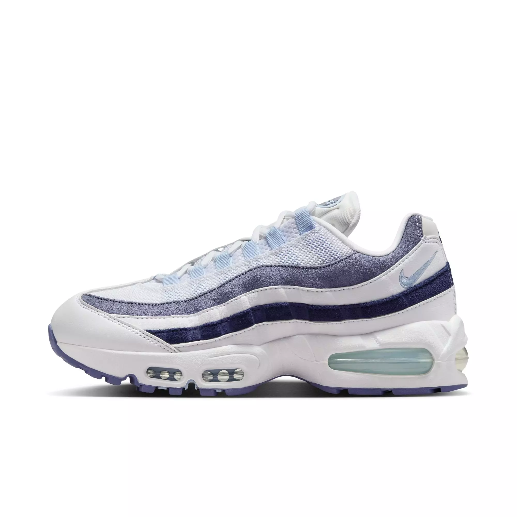 Nike Air Max 95 "White/Celestine Blue/World Indigo" Women's Shoe - WHITE/NAVY