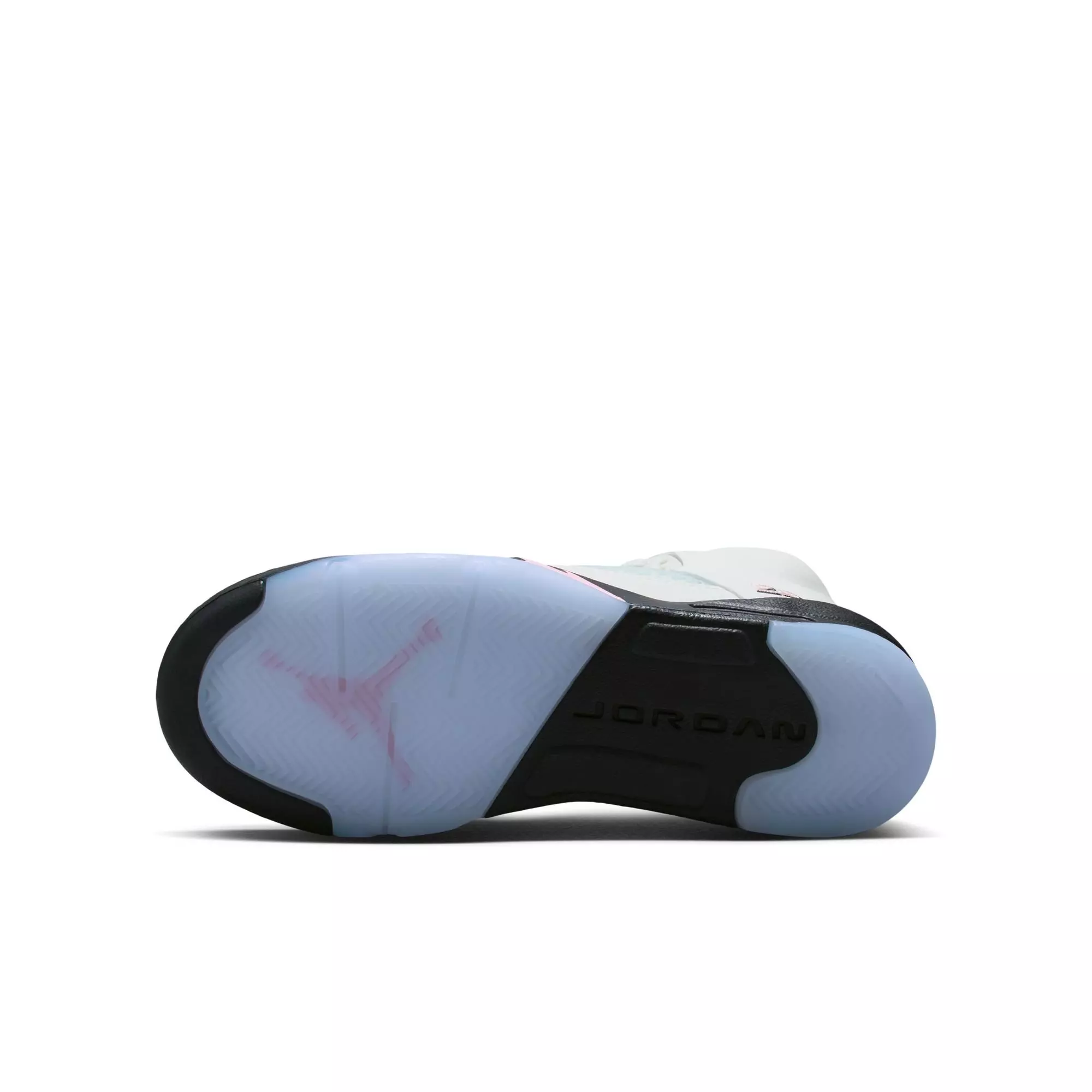 Jordan 5 Retro "Medium Soft Pink" Grade School Kids' Shoe - WHITE/SOFT PINK/BLACK