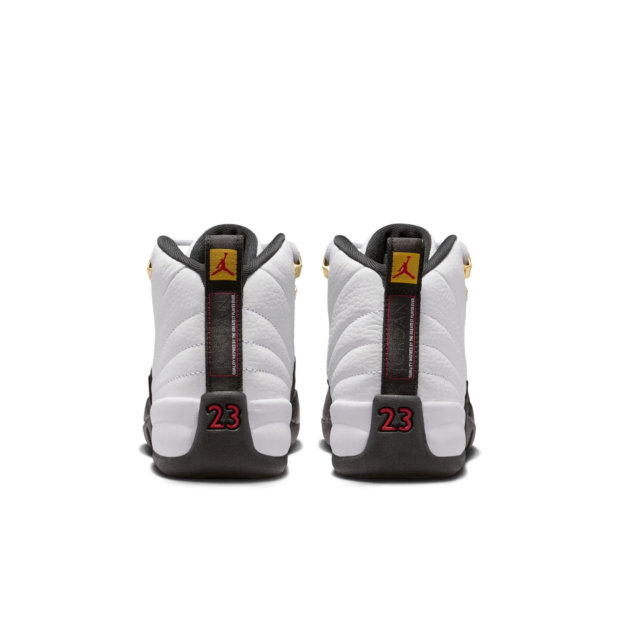 Jordan 12 Retro Grade School Kids' "Taxi" Shoe