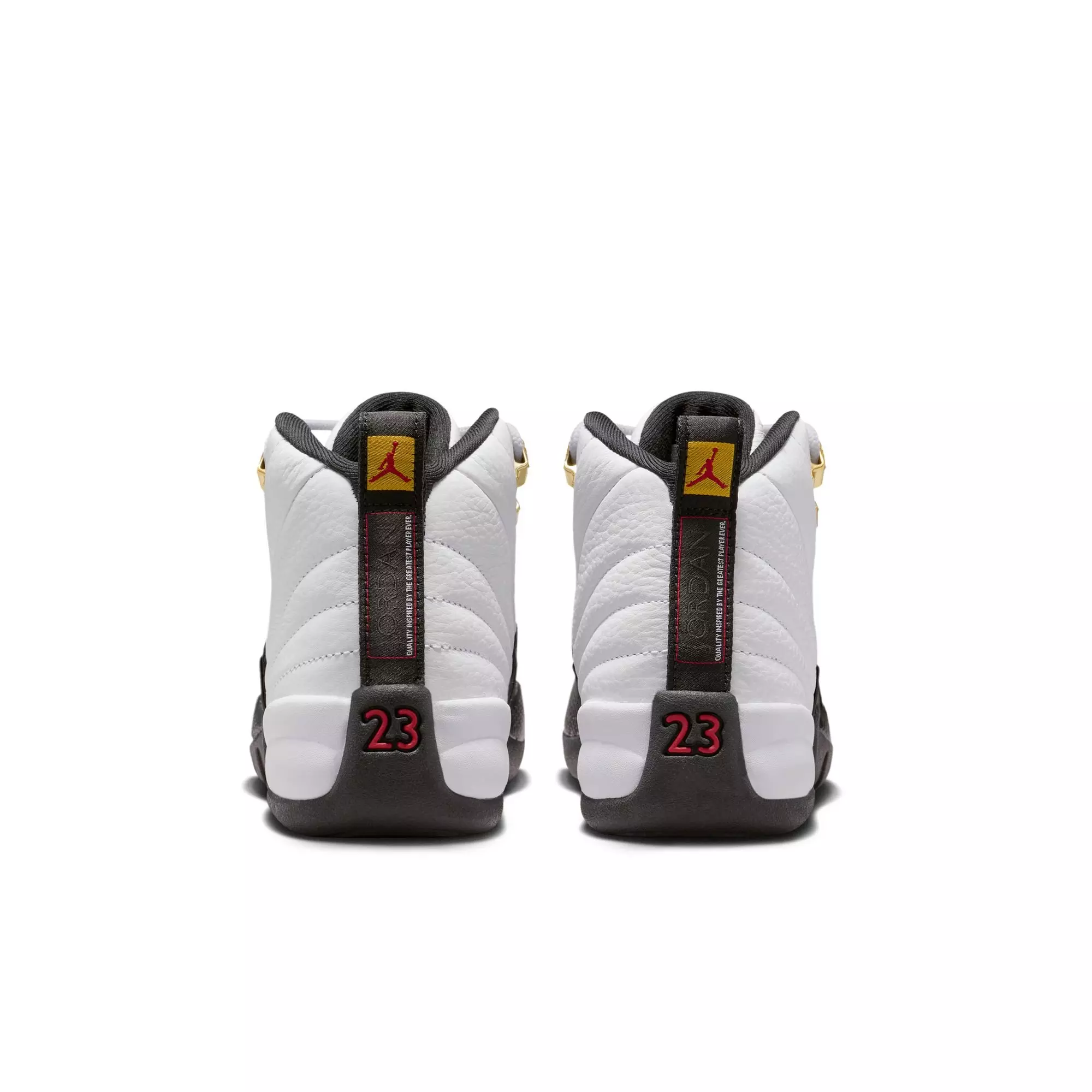 Jordan 12 Retro "Taxi" Grade School Kids' Shoe - WHITE/BLACK