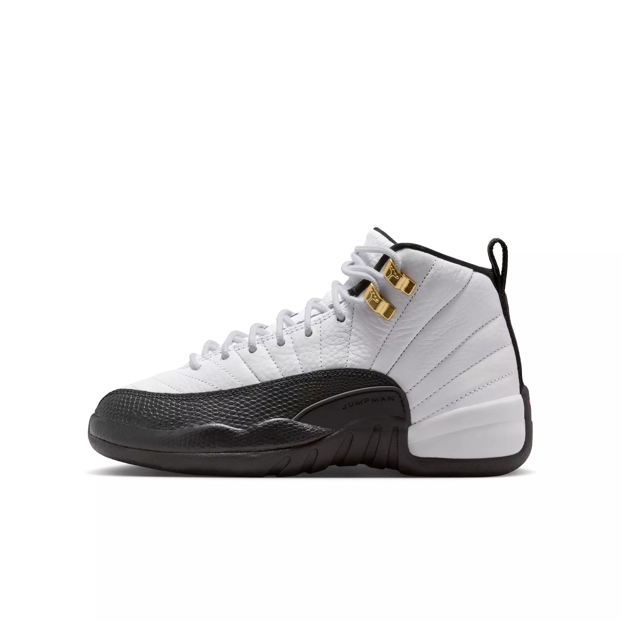 Jordan 12 Retro "Taxi" Grade School Kids' Shoe - WHITE/BLACK