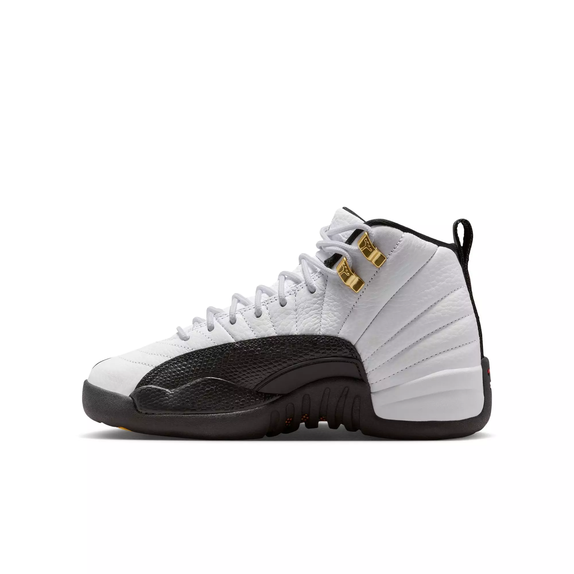 Jordan 12 Retro "Taxi" Grade School Kids' Shoe - WHITE/BLACK