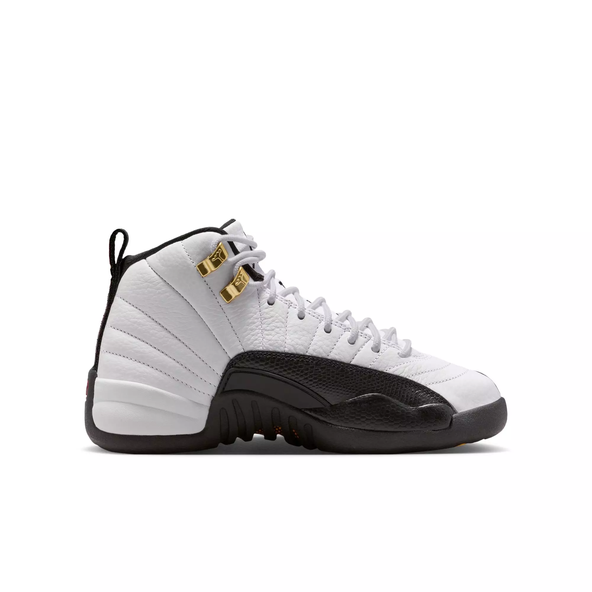 Jordan 12 Retro "Taxi" Grade School Kids' Shoe - WHITE/BLACK
