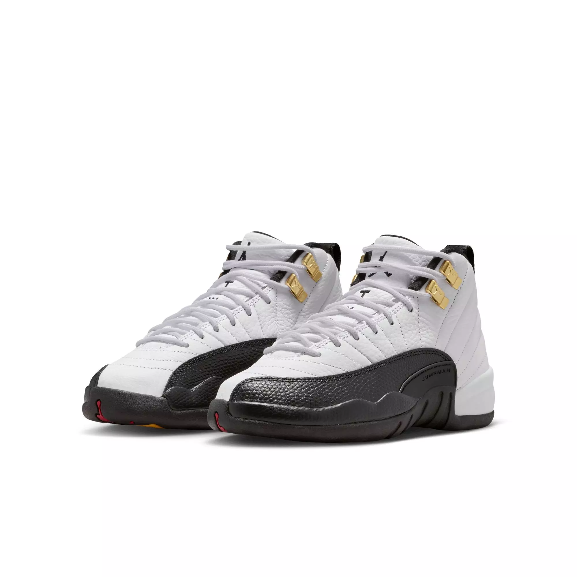 Jordan 12 Retro "Taxi" Grade School Kids' Shoe - WHITE/BLACK