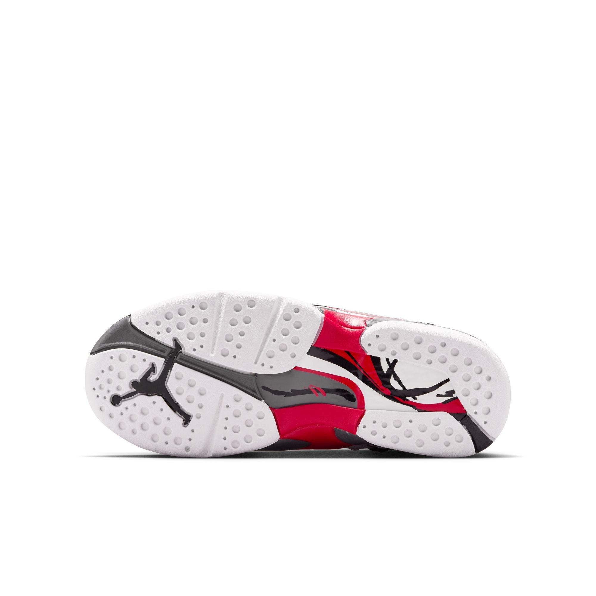 Jordan 8 Retro "White and True Red" Grade School Kids' Shoe - WHITE/BLACK/RED Thumbnail View 12