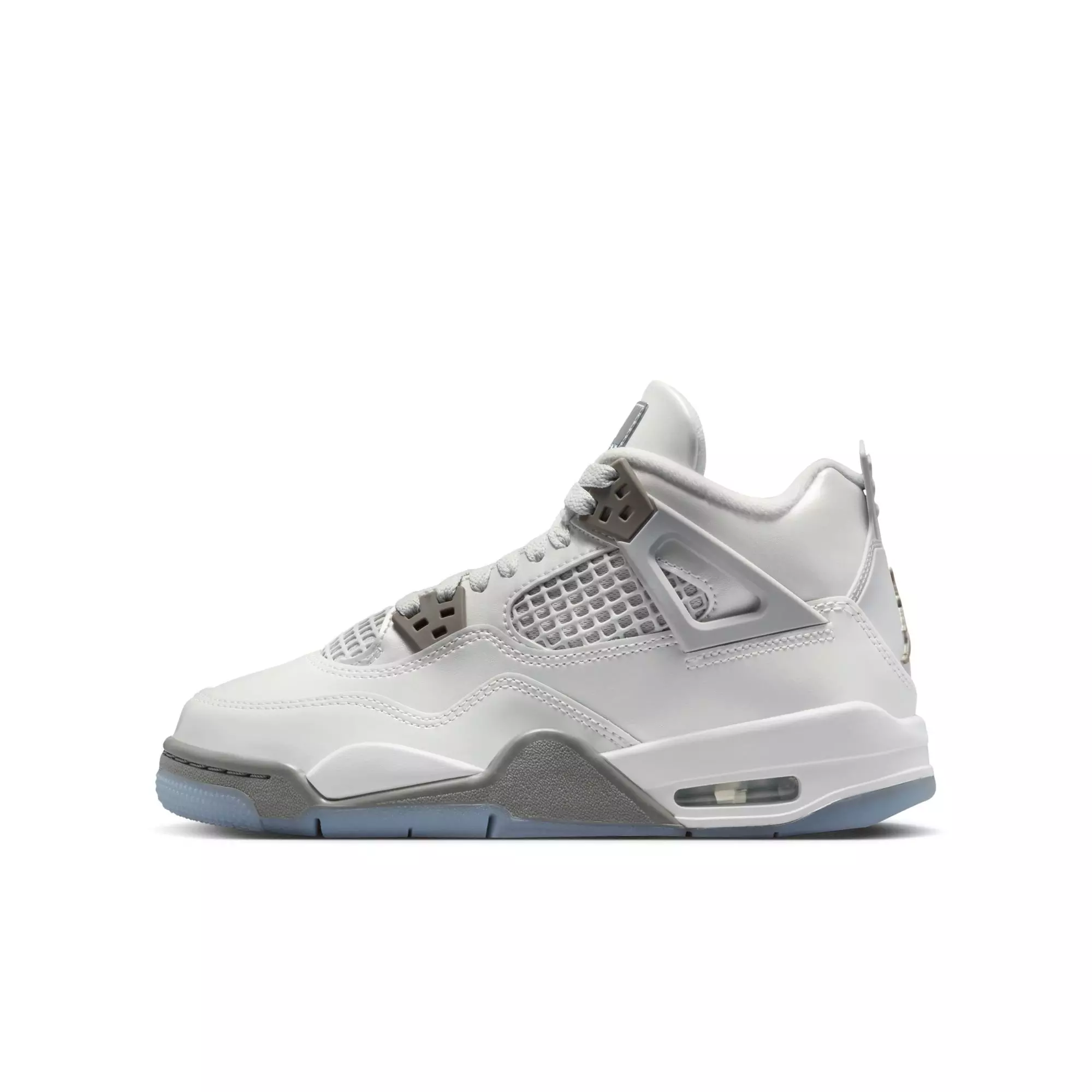 Jordan 4 Retro "Blue Chill" Grade School Kids' Shoe - PHOTON DUST/BLUE CHILL/FLAT PEWTER