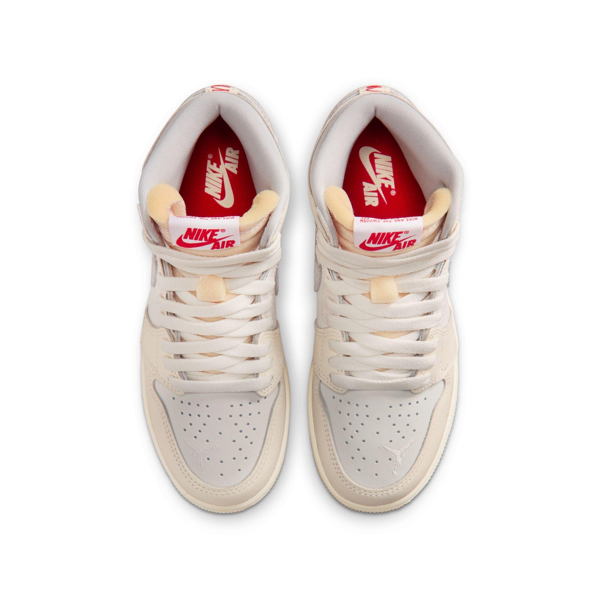 Jordan 1 Retro High OG "Elephant Swoosh" Grade School Kids' Shoe - SAIL/UNIVERSITY RED/PALE IVORY Thumbnail View 5