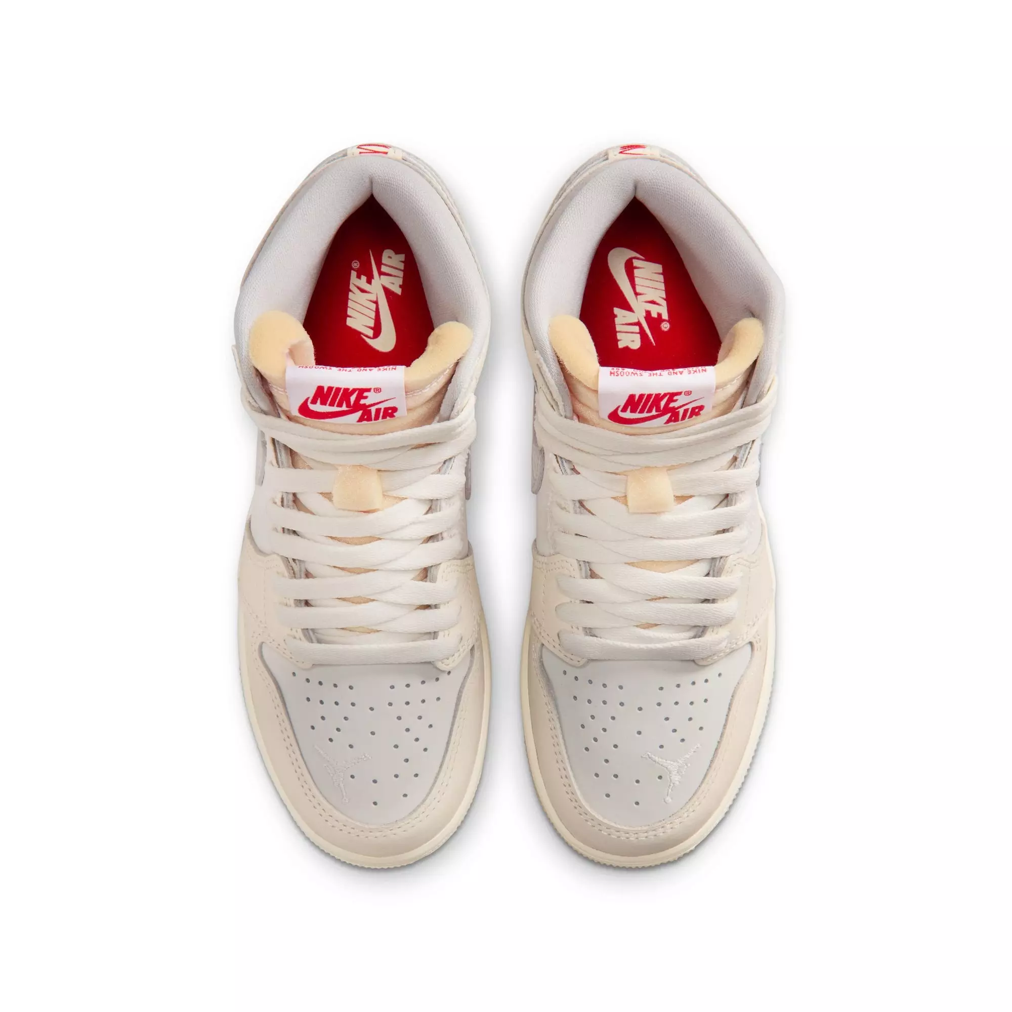 Jordan 1 Retro High OG "Elephant Swoosh" Grade School Kids' Shoe - SAIL/UNIVERSITY RED/PALE IVORY