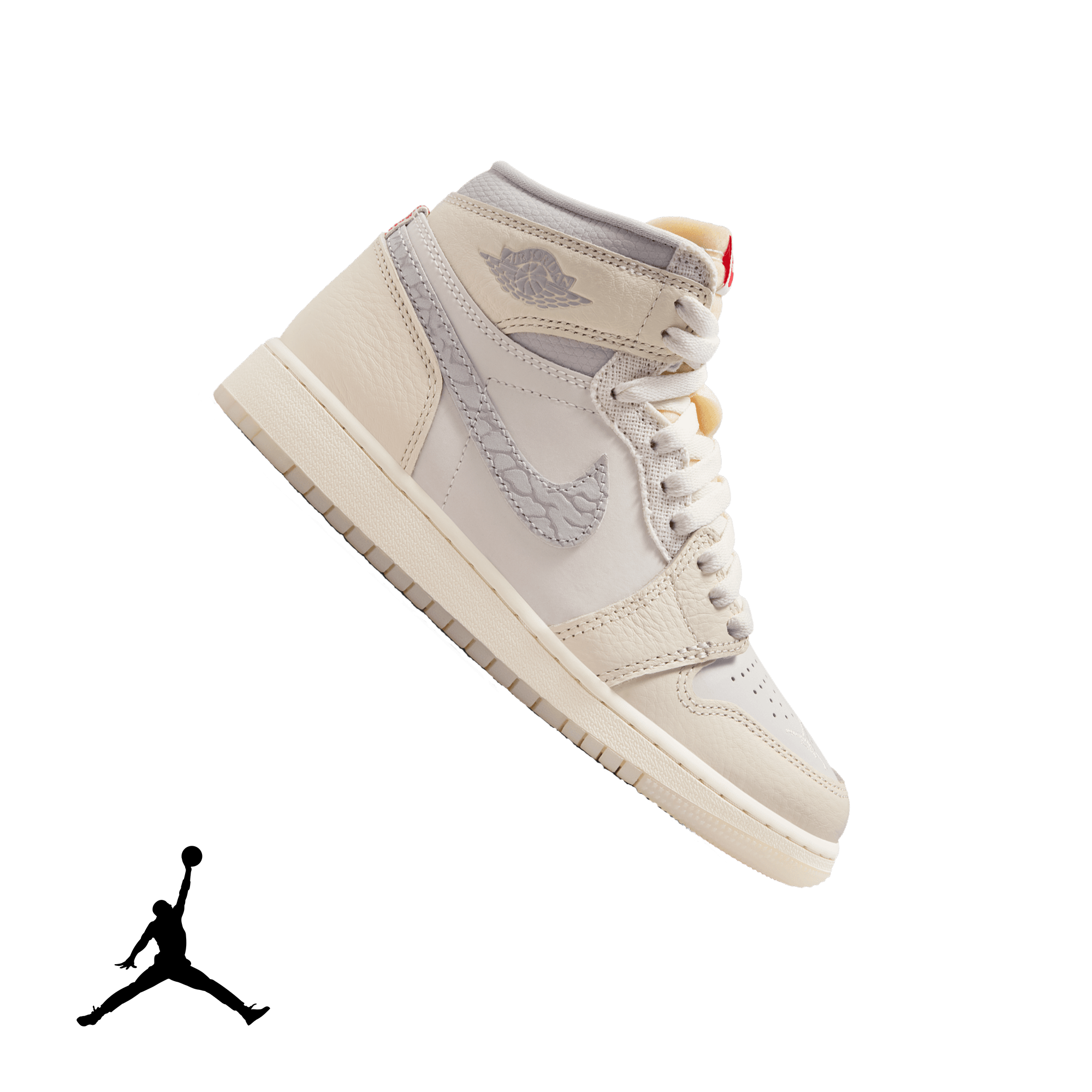 Jordan 1 Retro High OG Grade School Kids' "Elephant Swoosh" Shoe