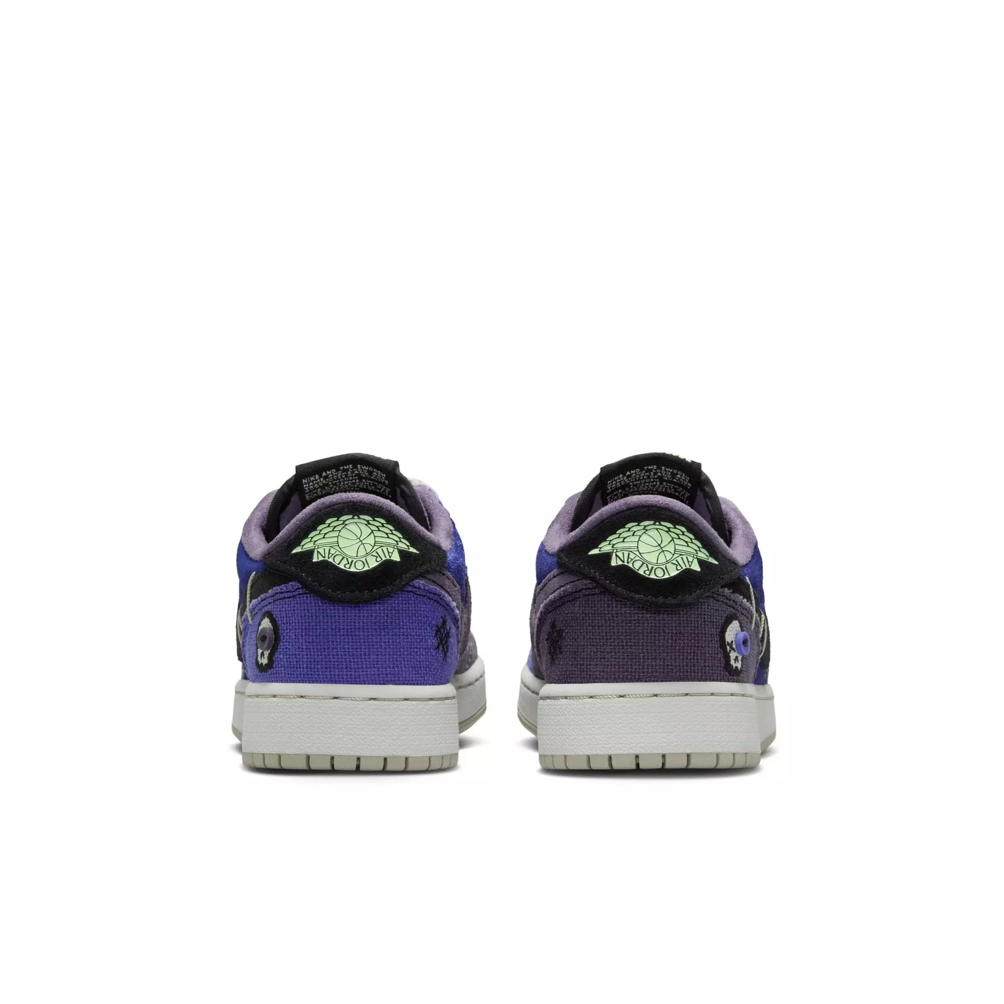 Jordan 1 Retro Low “Voodoo Alternate” Grade School Kids' Shoe - REGENCY PURPLE/VAPOR GREEN/BLACK