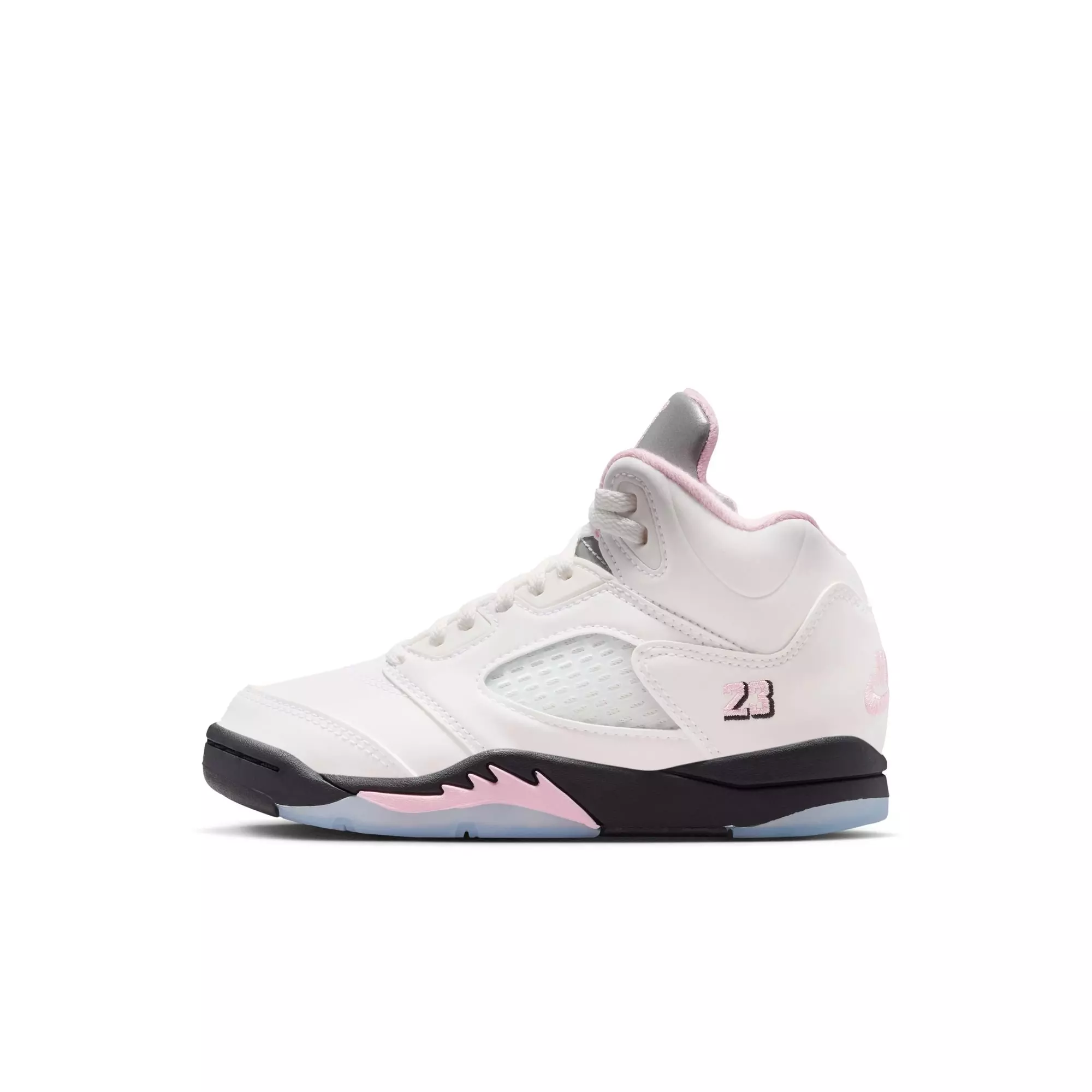 Jordan 5 Retro "Medium Soft Pink" Preschool Kids' Shoe - WHITE/SOFT PINK/BLACK
