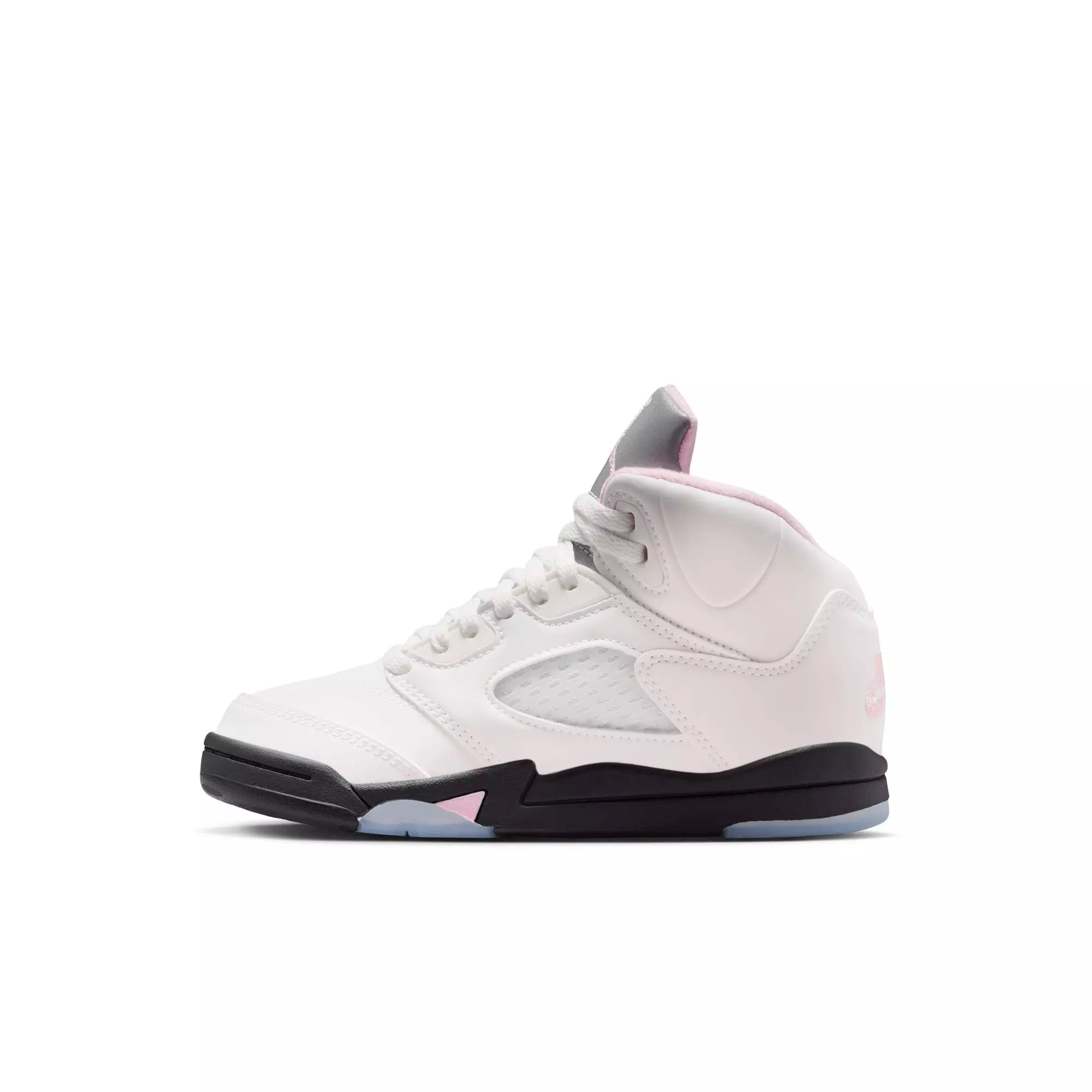 Jordan 5 Retro "Medium Soft Pink" Preschool Kids' Shoe - WHITE/SOFT PINK/BLACK