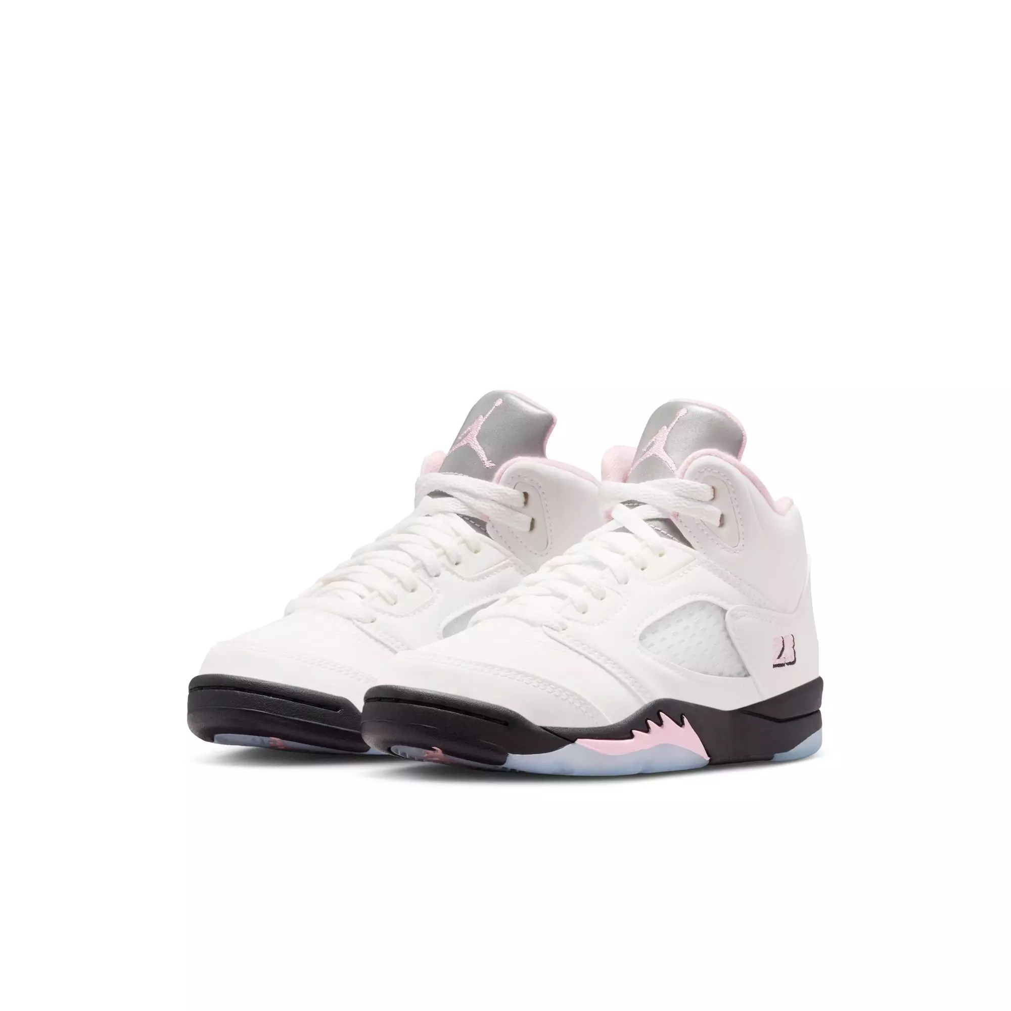 Jordan 5 Retro "Medium Soft Pink" Preschool Kids' Shoe - WHITE/SOFT PINK/BLACK