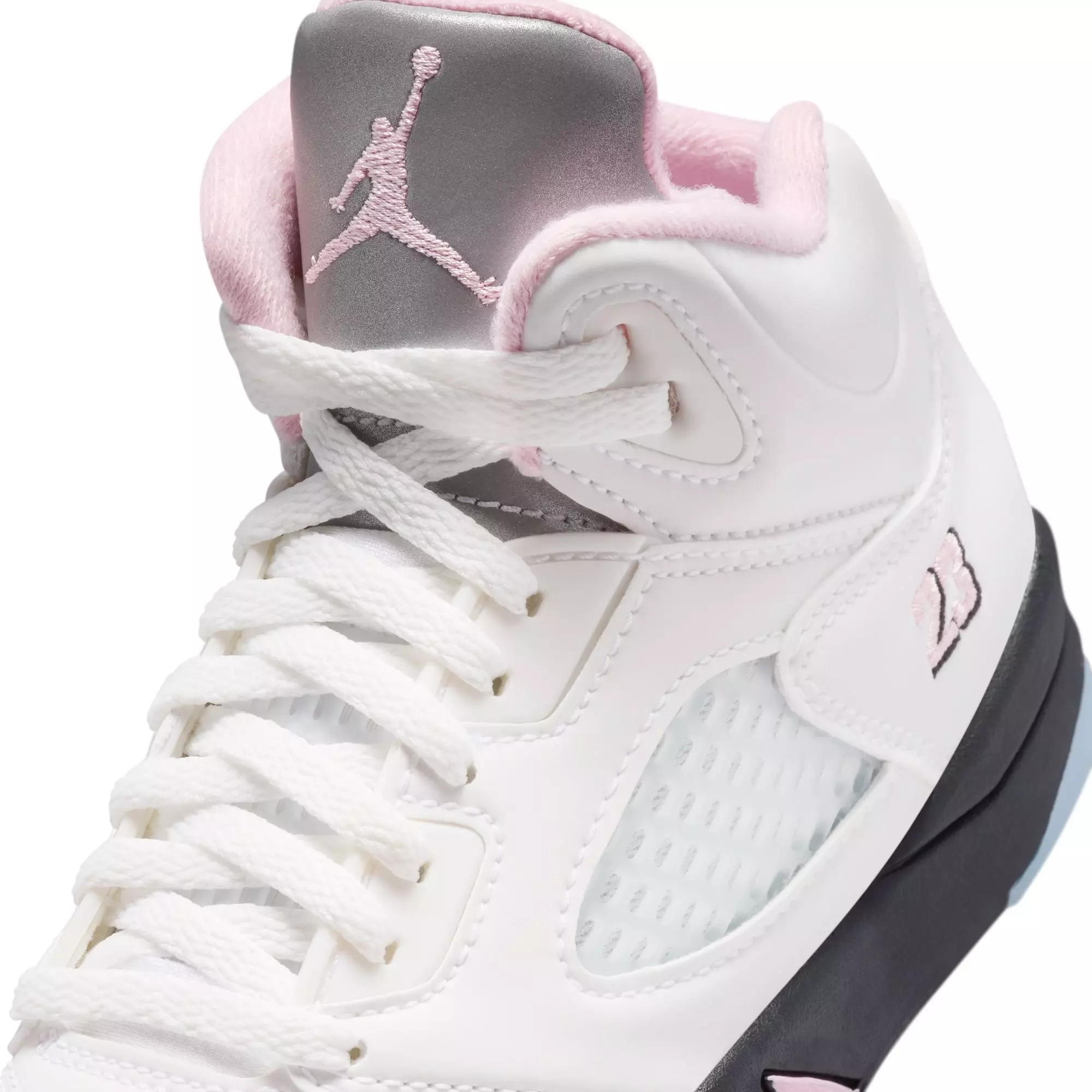 Jordan 5 Retro "Medium Soft Pink" Preschool Kids' Shoe - WHITE/SOFT PINK/BLACK