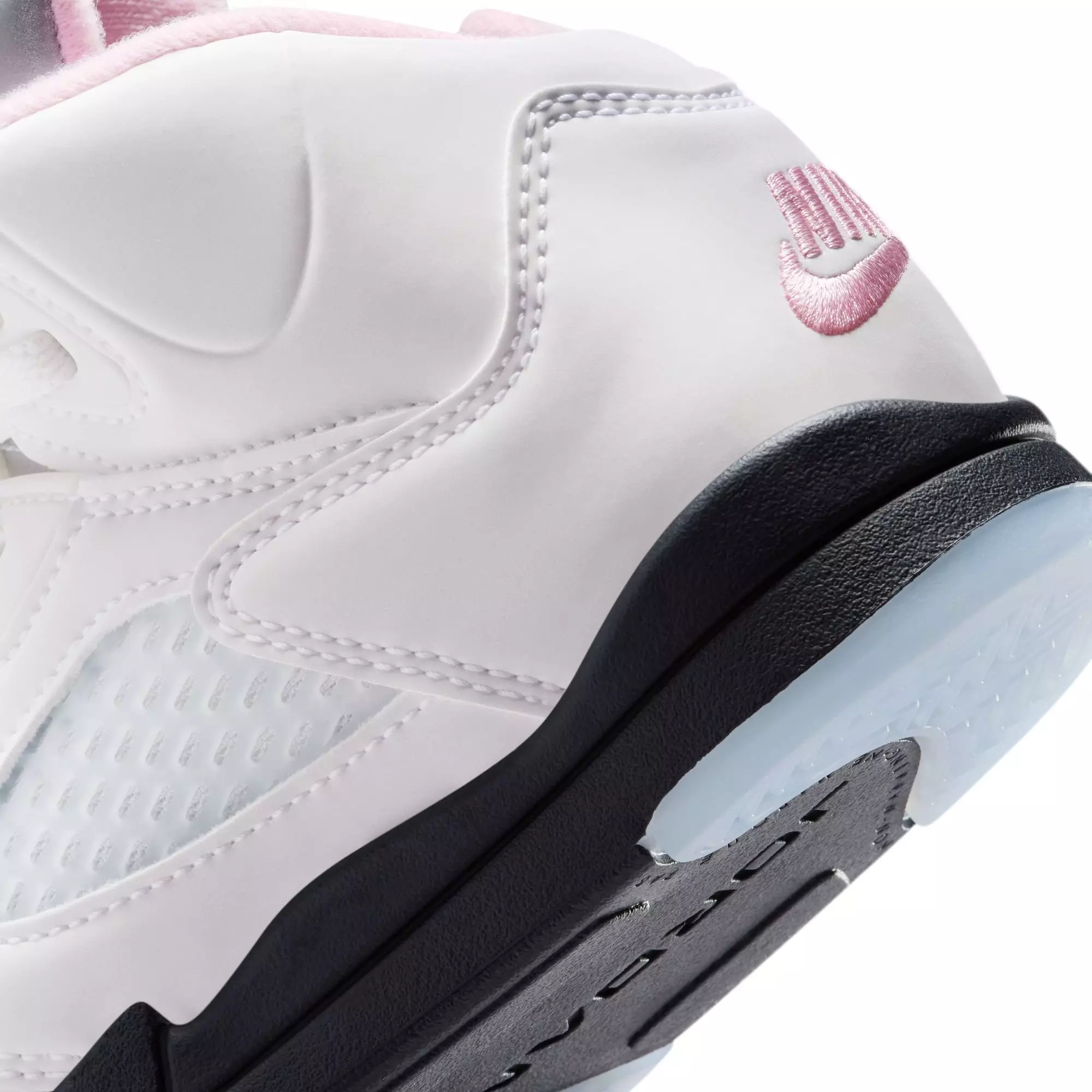 Jordan 5 Retro "Medium Soft Pink" Preschool Kids' Shoe - WHITE/SOFT PINK/BLACK
