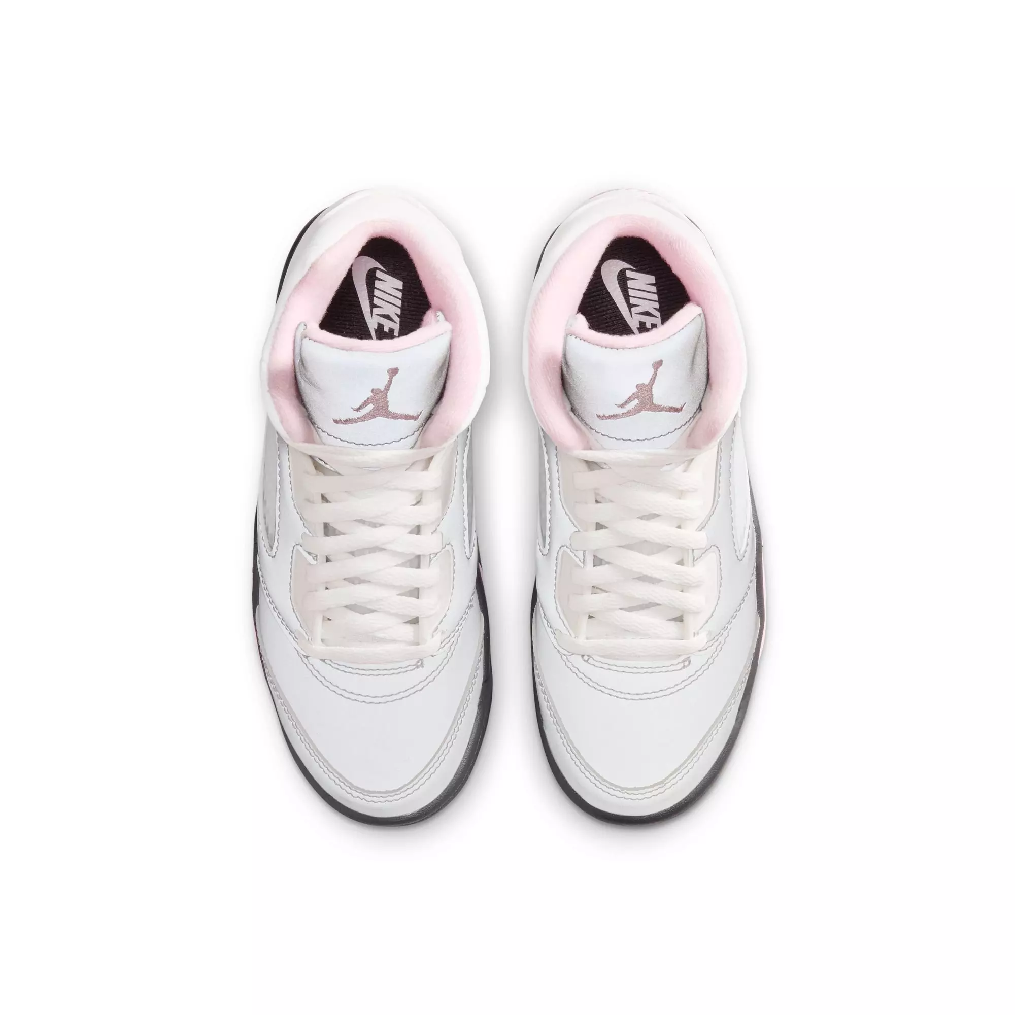 Jordan 5 Retro "Medium Soft Pink" Preschool Kids' Shoe - WHITE/SOFT PINK/BLACK