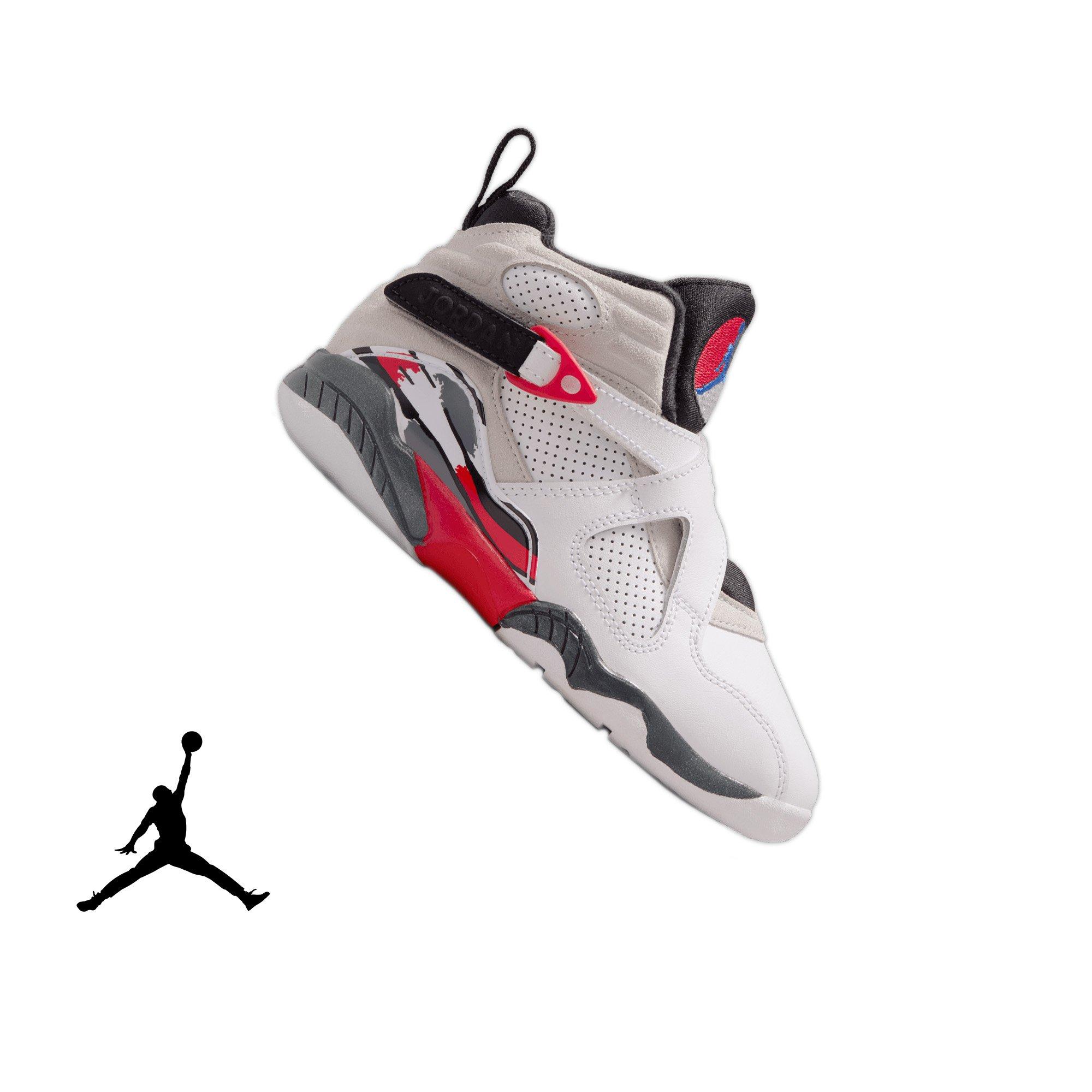 Jordan 8 Retro Preschool Kids' "White and True Red" Shoe