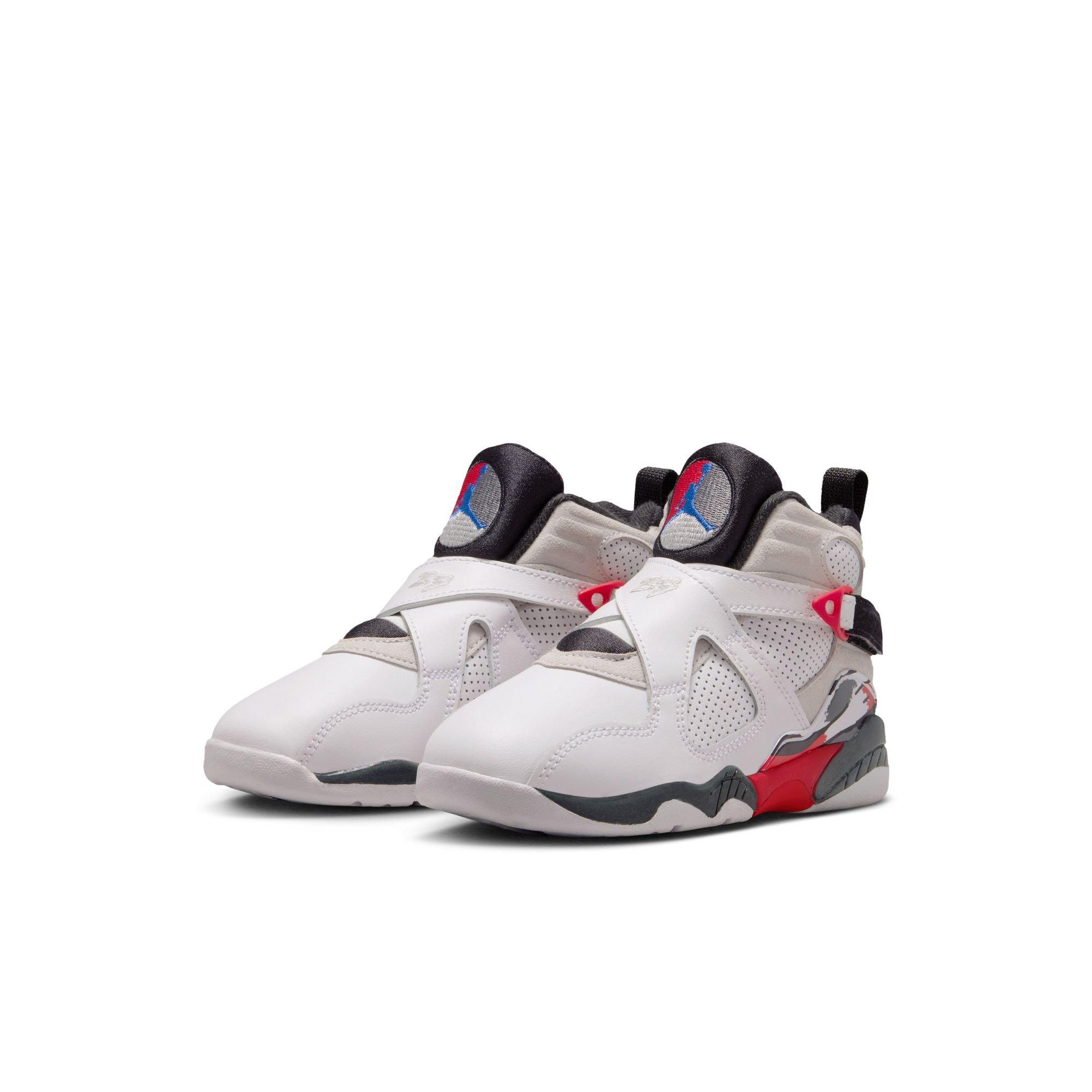 Jordan 8 Retro "White and True Red" Preschool Kids' Shoe - WHITE/BLACK/RED Thumbnail View 4