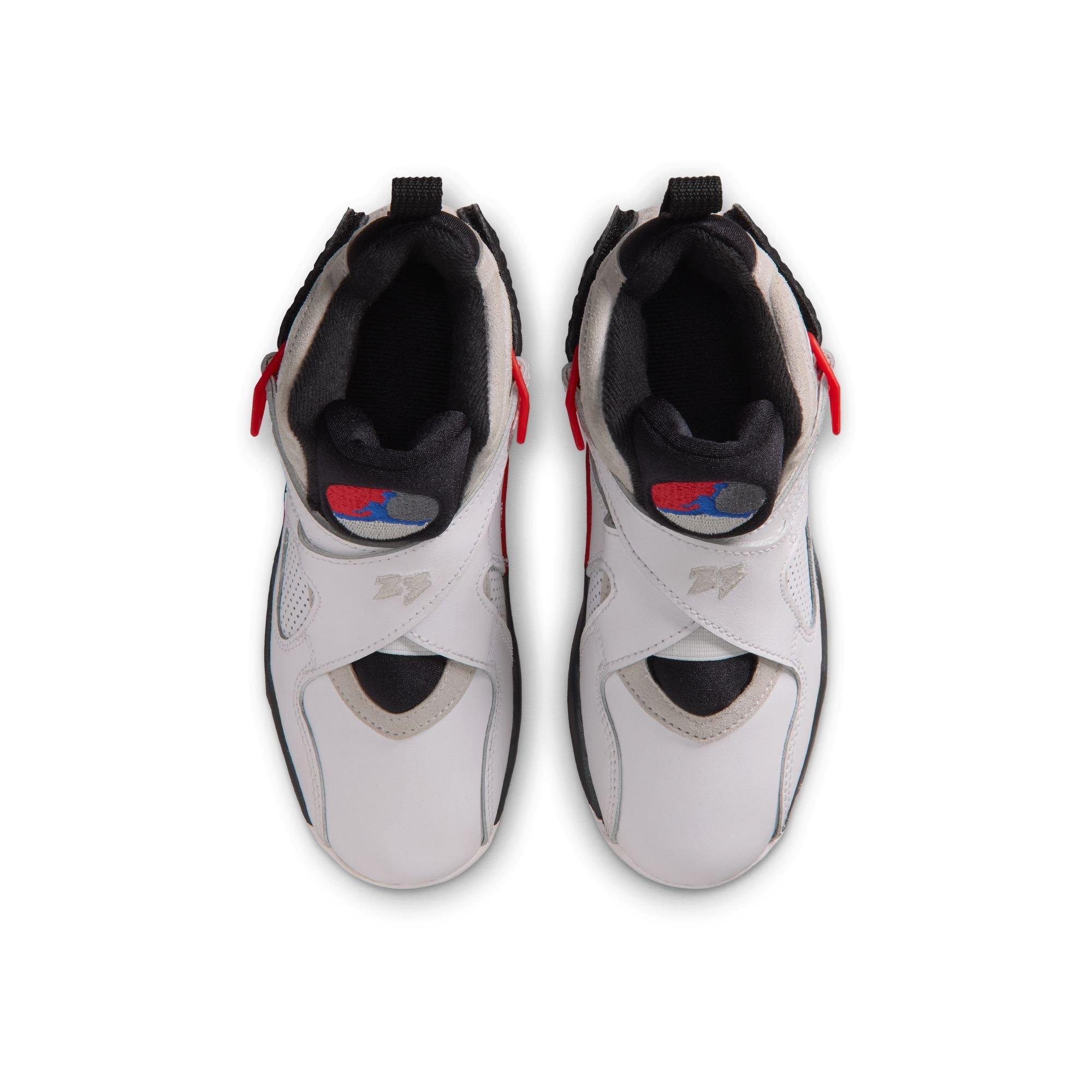 Jordan 8 Retro "White and True Red" Preschool Kids' Shoe - WHITE/BLACK/RED Thumbnail View 10