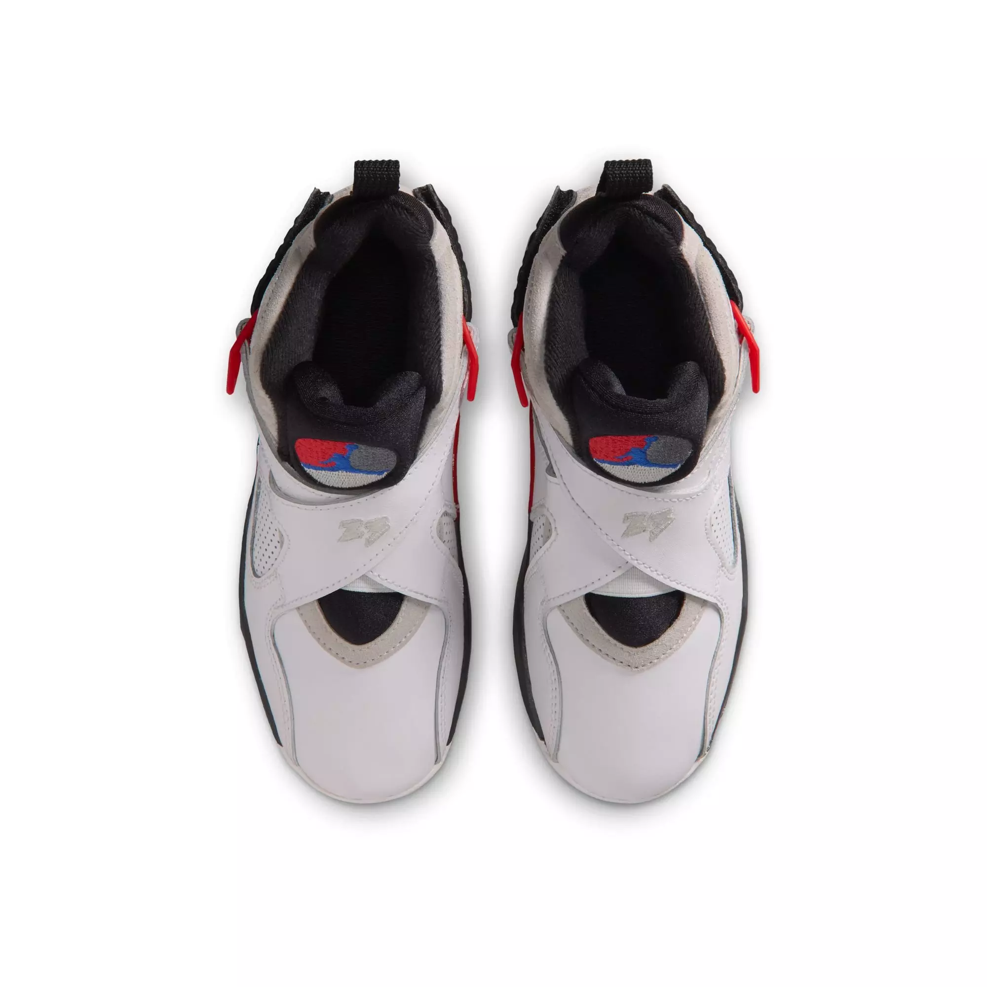 Jordan 8 Retro "White and True Red" Preschool Kids' Shoe - WHITE/BLACK/RED