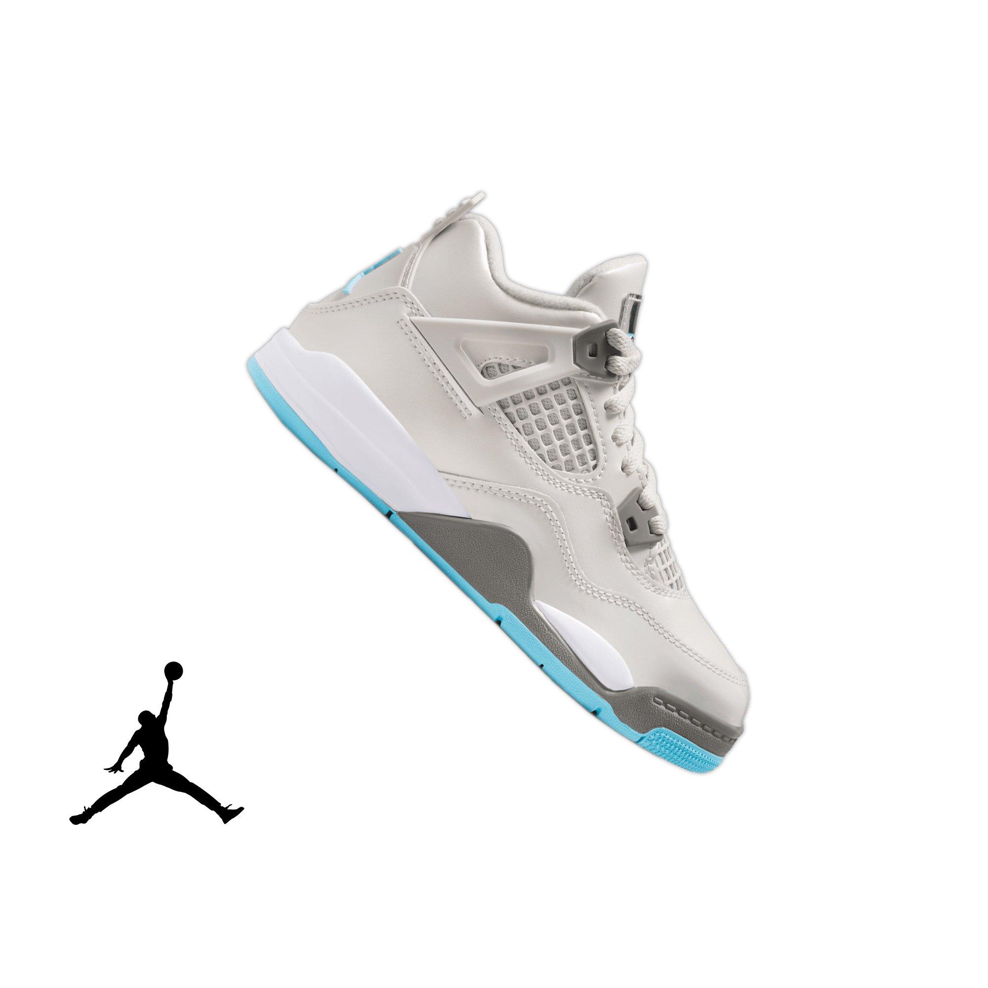 Jordan 4 Retro Preschool Kids' "Blue Chill" Shoe