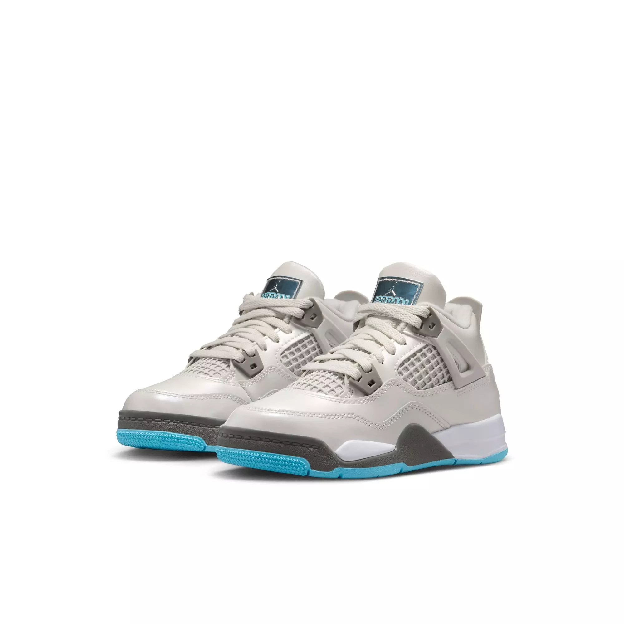 Jordan 4 Retro "Blue Chill" Preschool Kids' Shoe - PHOTON DUST/BLUE CHILL/FLAT PEWTER