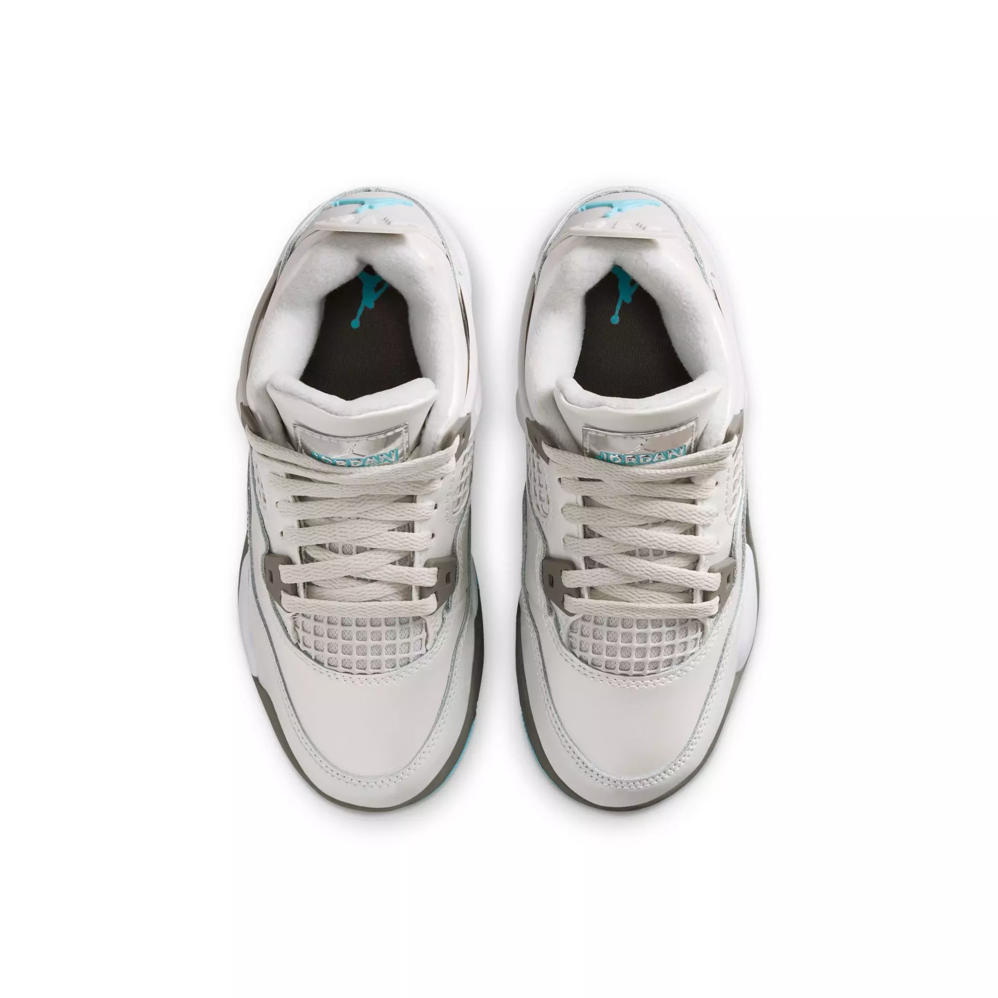 Jordan 4 Retro "Blue Chill" Preschool Kids' Shoe - PHOTON DUST/BLUE CHILL/FLAT PEWTER